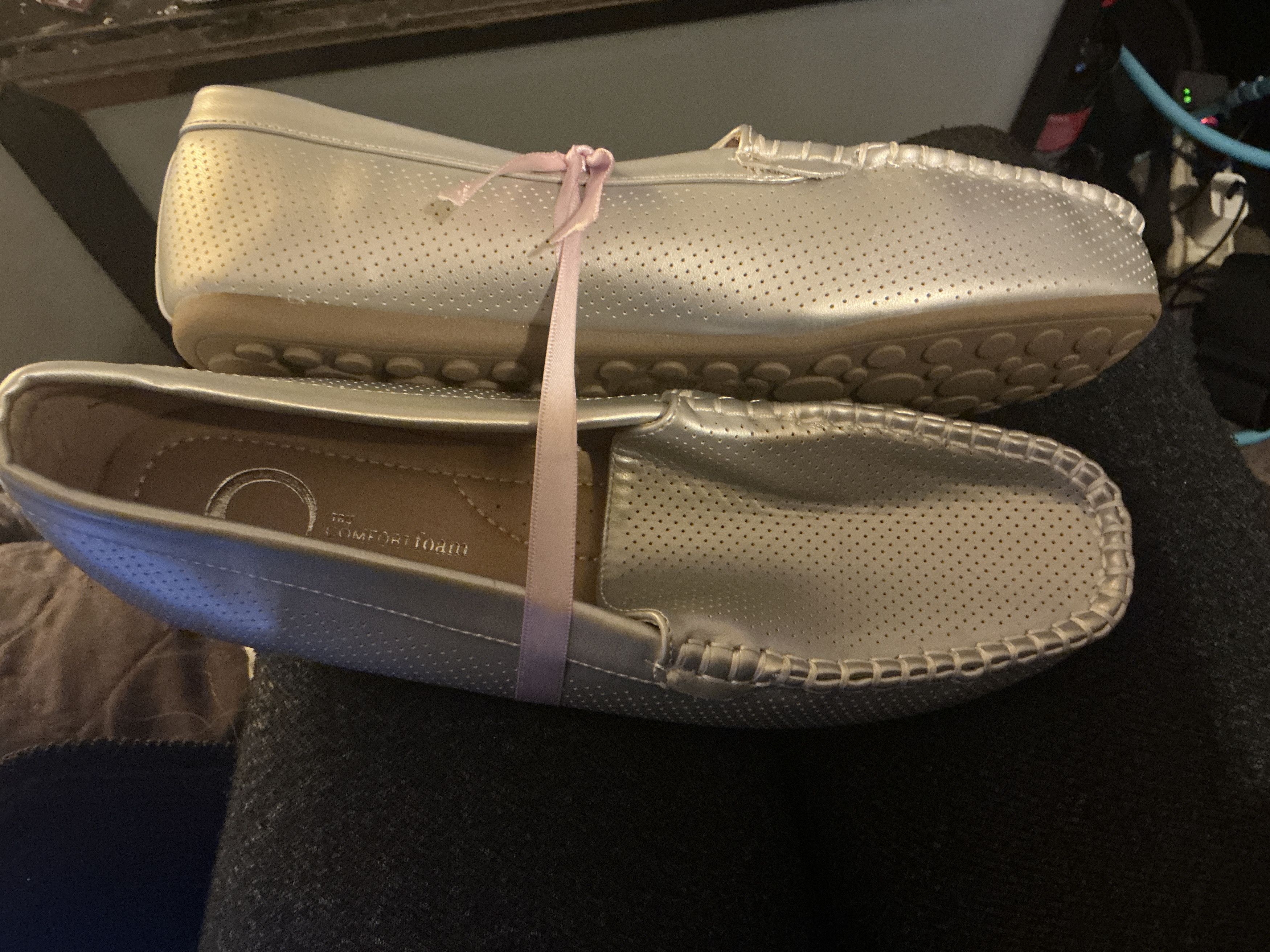 Other Silver Comfortfear Loafers Size 8 -, $40 OBO! Size US 8 / IT 38 - 2 Thumbnail