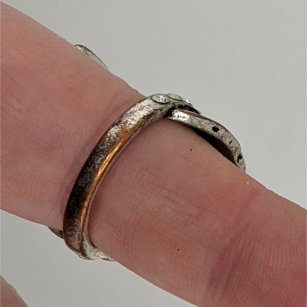 Other Fairycore Elvish Fantasy Antiqued Silver Tone Leaf Ring With Size ONE SIZE - 6 Thumbnail