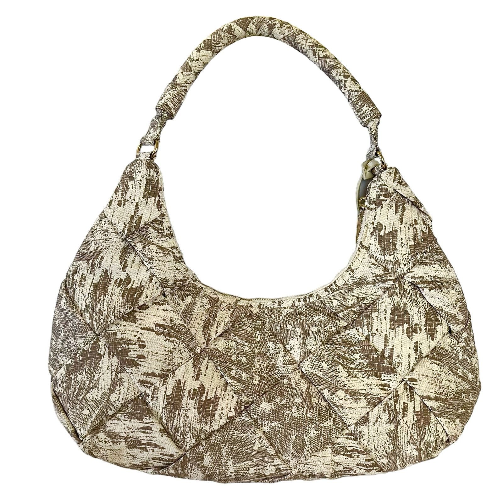 Jason Wu NWOT Jason Wu Dylan Woven Ivory Lizard Print Shoulder Bag Size ONE SIZE - 3 Thumbnail
