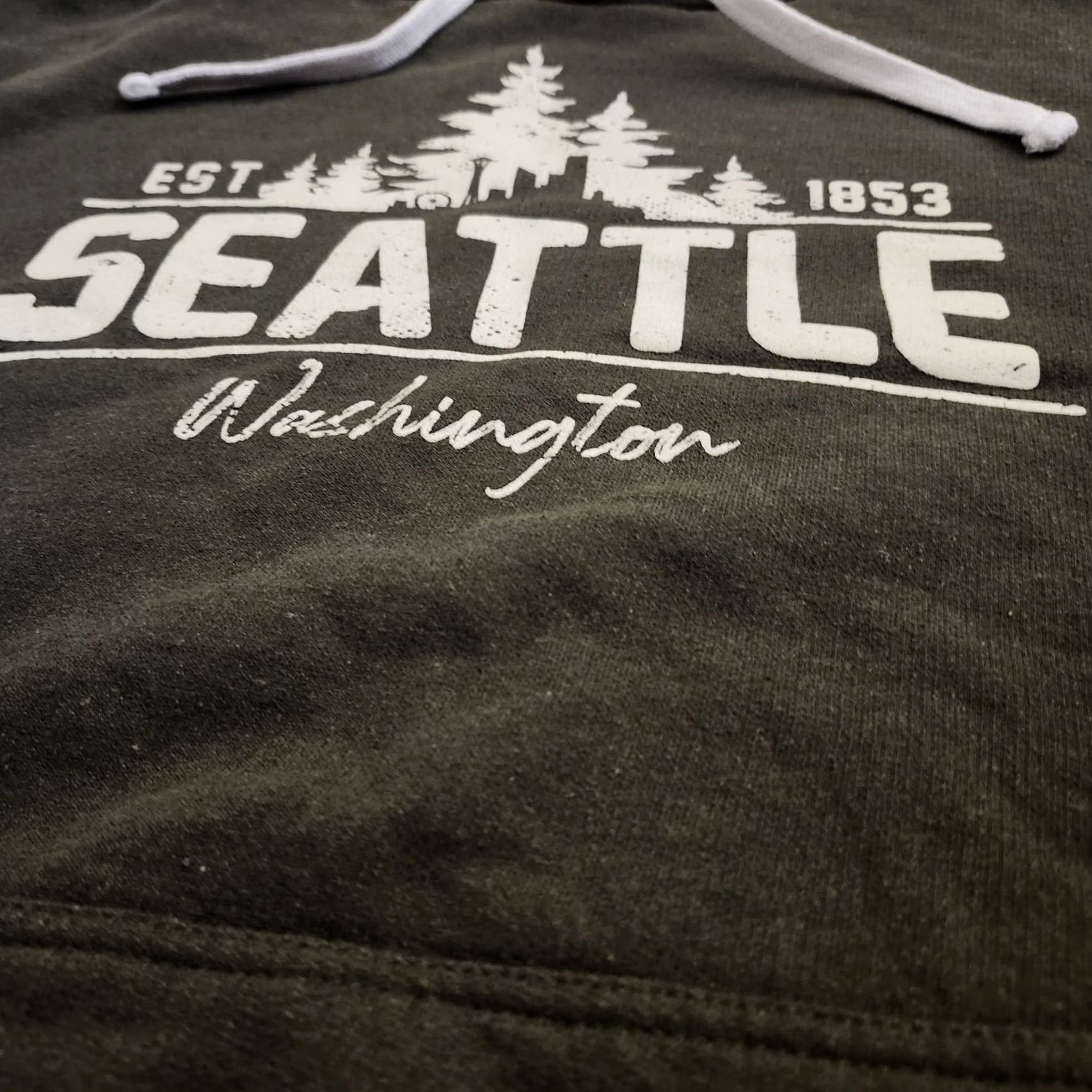 Vintage Seattle Shirt Company Hoodie Men’s Large Green Seattle Washington Pullover Size US L / EU 52-54 / 3 - 6 Thumbnail