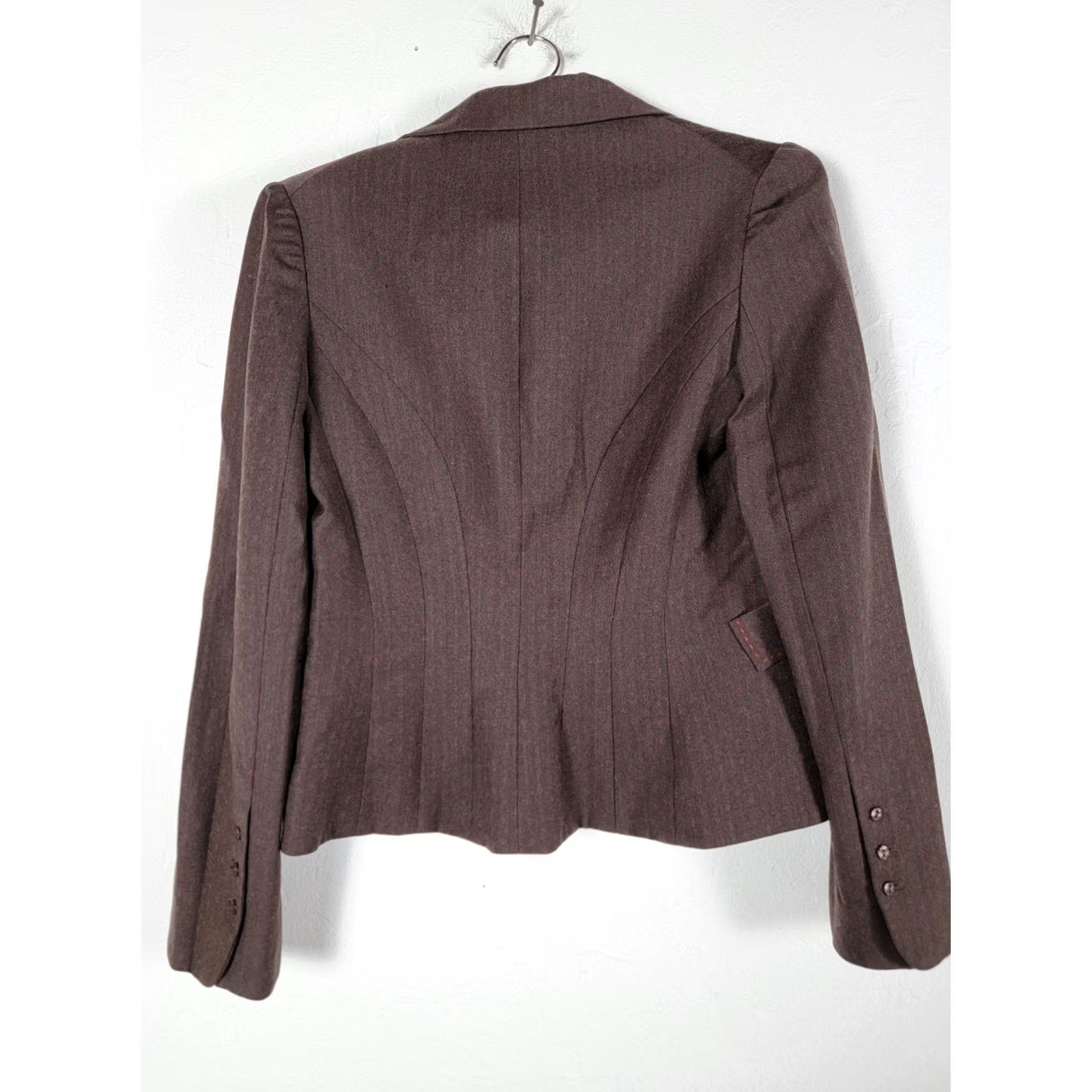 Rebecca Taylor Rebecca Taylor Brown Pinstripe Blazer Women’s Wool Jacket Size 4 Career Blazer Women’s Regular XS? Size S / US 4 / IT 40 - 2 Thumbnail