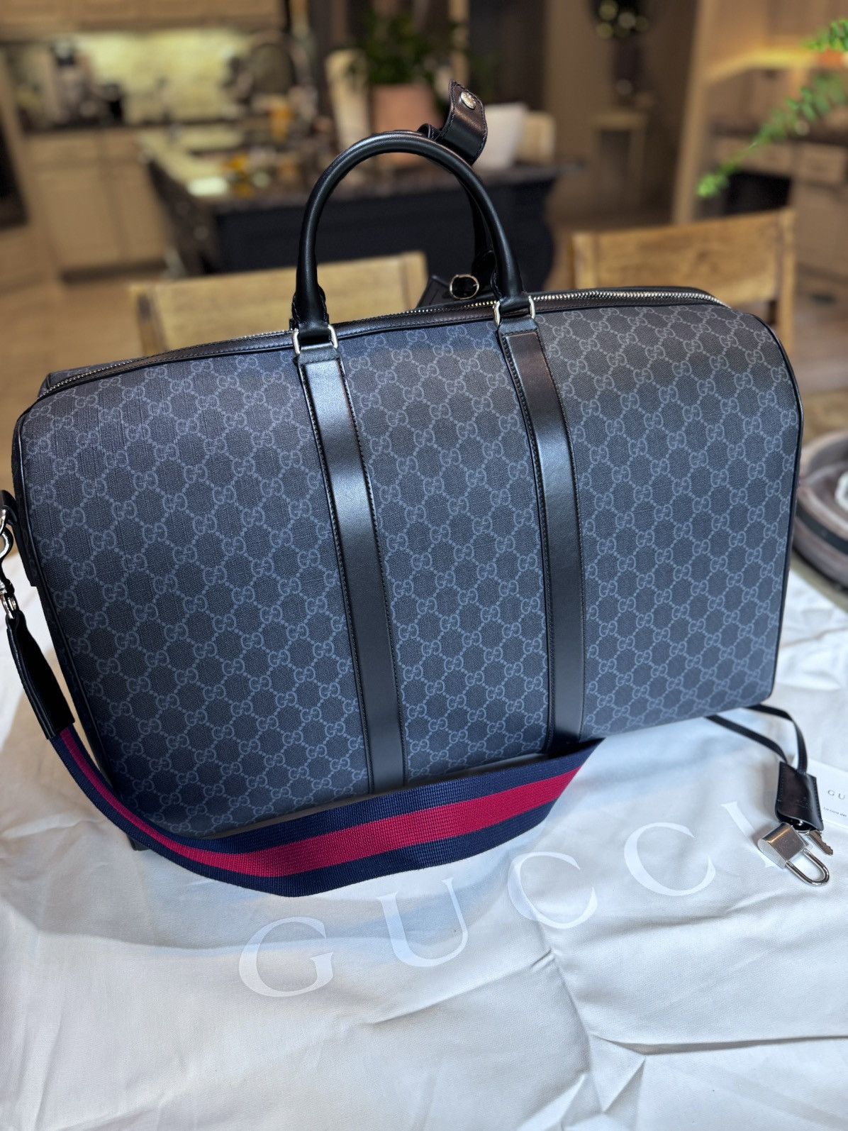 Gucci Gucci Large GG Duffle Bag Size ONE SIZE - 18 Thumbnail