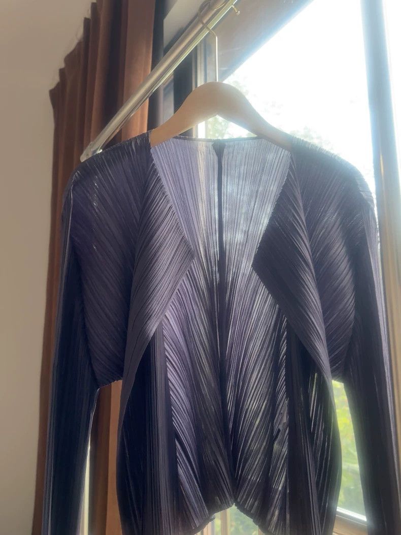 Issey Miyake Issey Miyake A blue-purple cardigan Size XXL / US 16-18 / IT 52-54 - 2 Thumbnail