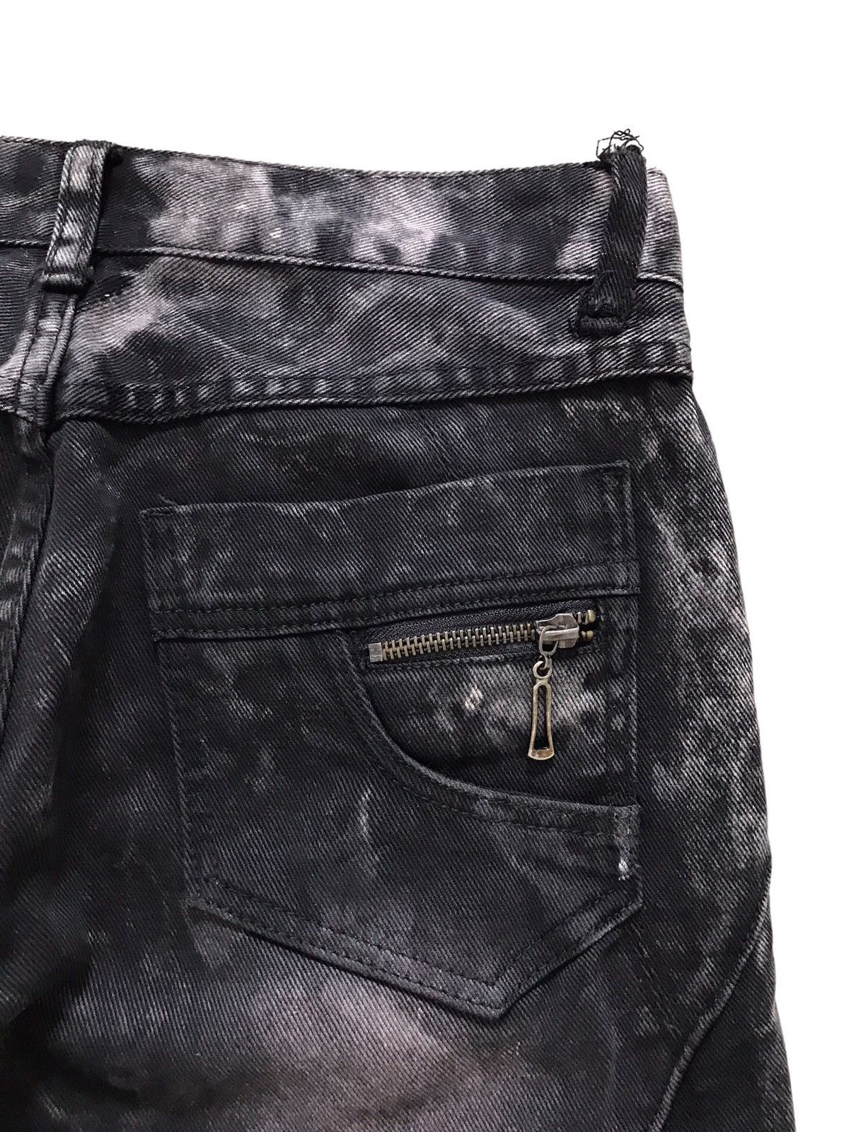 Japanese Brand Igrod Cdhrm Punk Cross Stitch Bleach Denim Flare Jeans Size US 30 / EU 46 - 15 Thumbnail