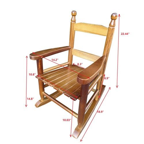 Designer × Homemade Children's rocking oak chair- Indoor or Outdoor -Suitable f Size US L / EU 52-54 / 3 - 3 Thumbnail