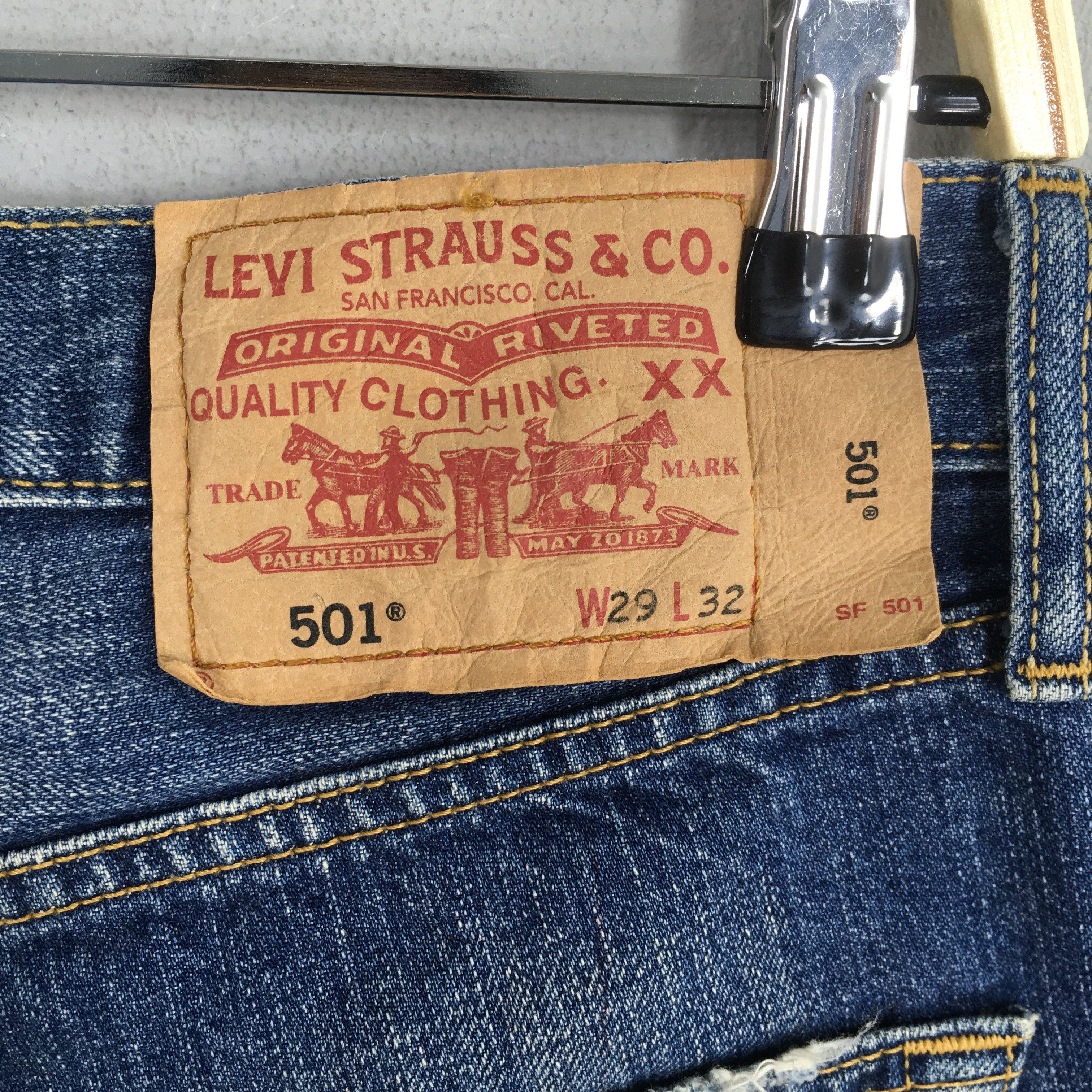 Levi's Size 28x30.5 Vintage 90s Levi's 501 Faded Blue Jeans S1214 Size US 28 / EU 44 - 11 Thumbnail