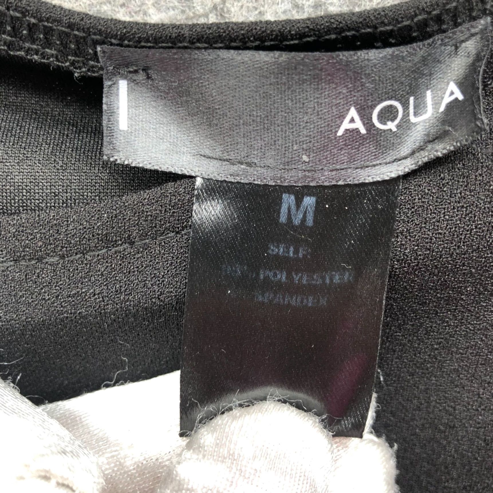 AQUA Aqua Black Formal Dress M 3/4 Puff Sleeve Mini Peplum Cocktail Party Dress Women Stylish Size M / US 6-8 / IT 42-44 - 8 Thumbnail
