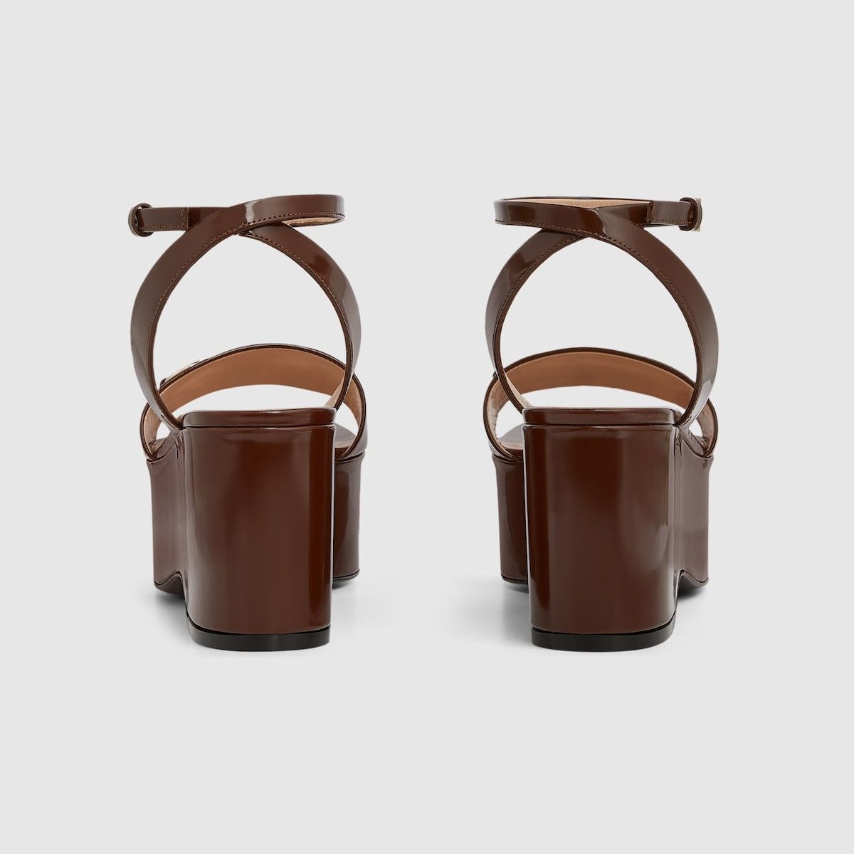 Gucci oc11z1025 Horsebit Flatform Sandals in Dark Brown Size US 9.5 / IT 39.5 - 4 Thumbnail