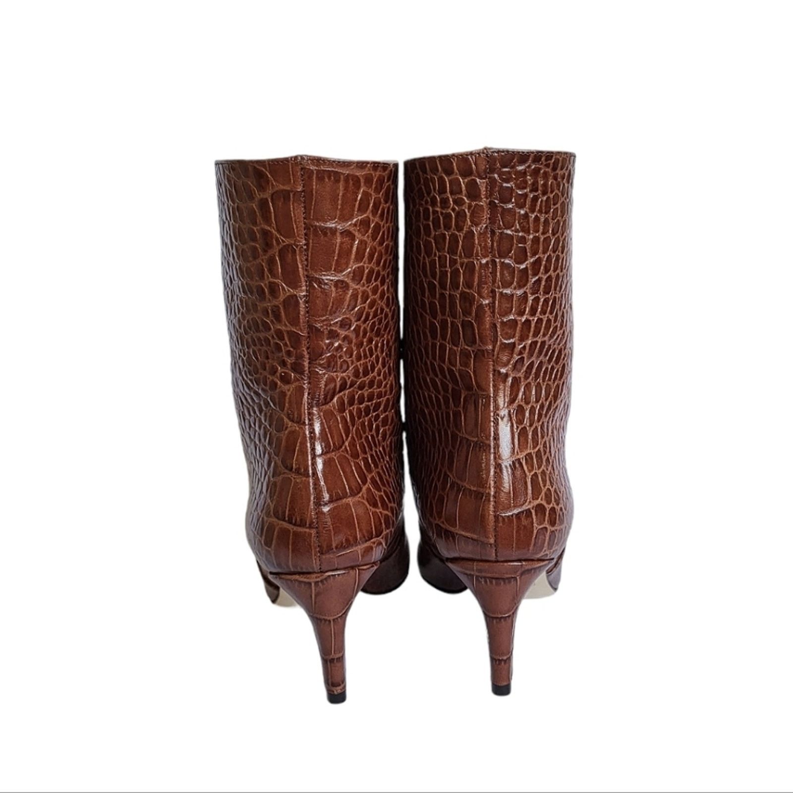 Paris Texas Paris Texas Moc Croco Seamed Mid Heel Ankle Boots Brown 35 Size US 5 / IT 35 - 6 Thumbnail
