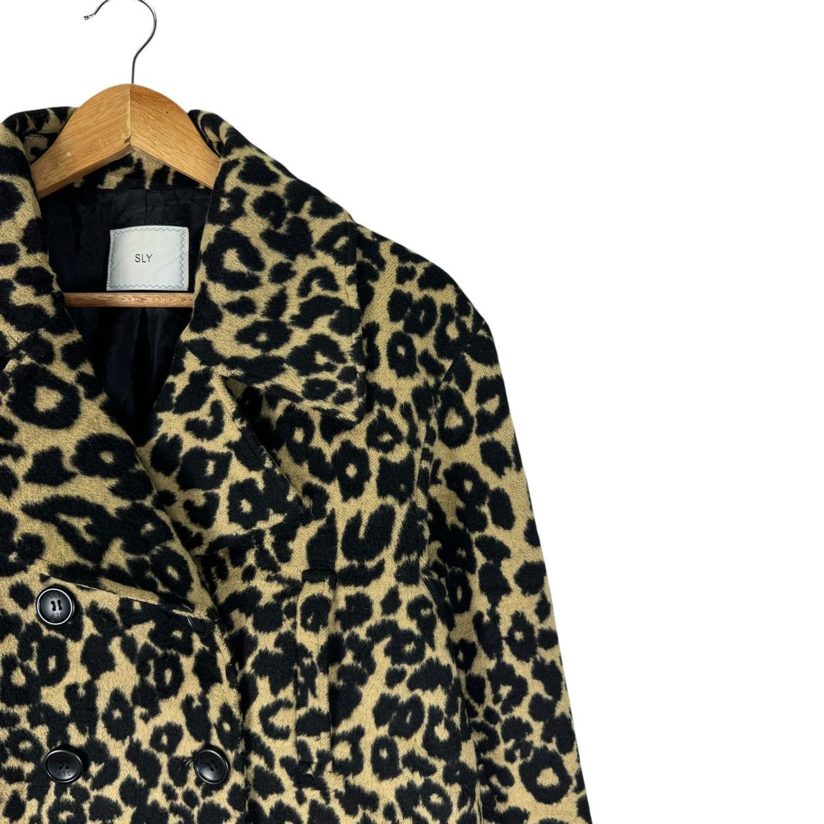 SLY ☀️SLY LEOPARD DOUBLE BREASTED COAT JACKET Size S / US 4 / IT 40 - 3 Thumbnail