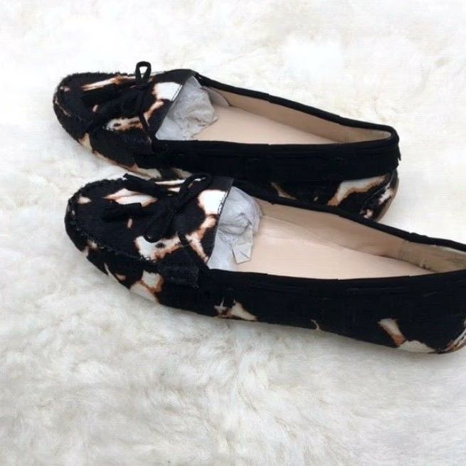 Nine West VINTAGE Nine West Women's Loafers Flat Slip On Round Toe Animal Print Size 6.5 M Black Size US 6.5 / IT 36.5 - 4 Thumbnail