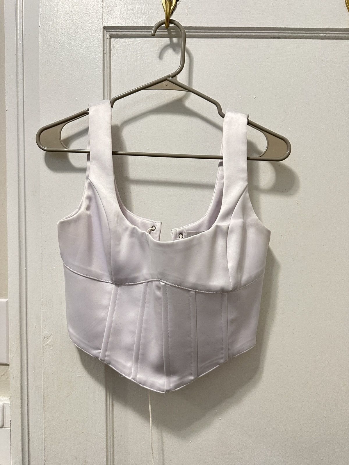 Guizio Danielle Guizio Satin Corset Top Size M / US 6-8 / IT 42-44 - 2 Thumbnail
