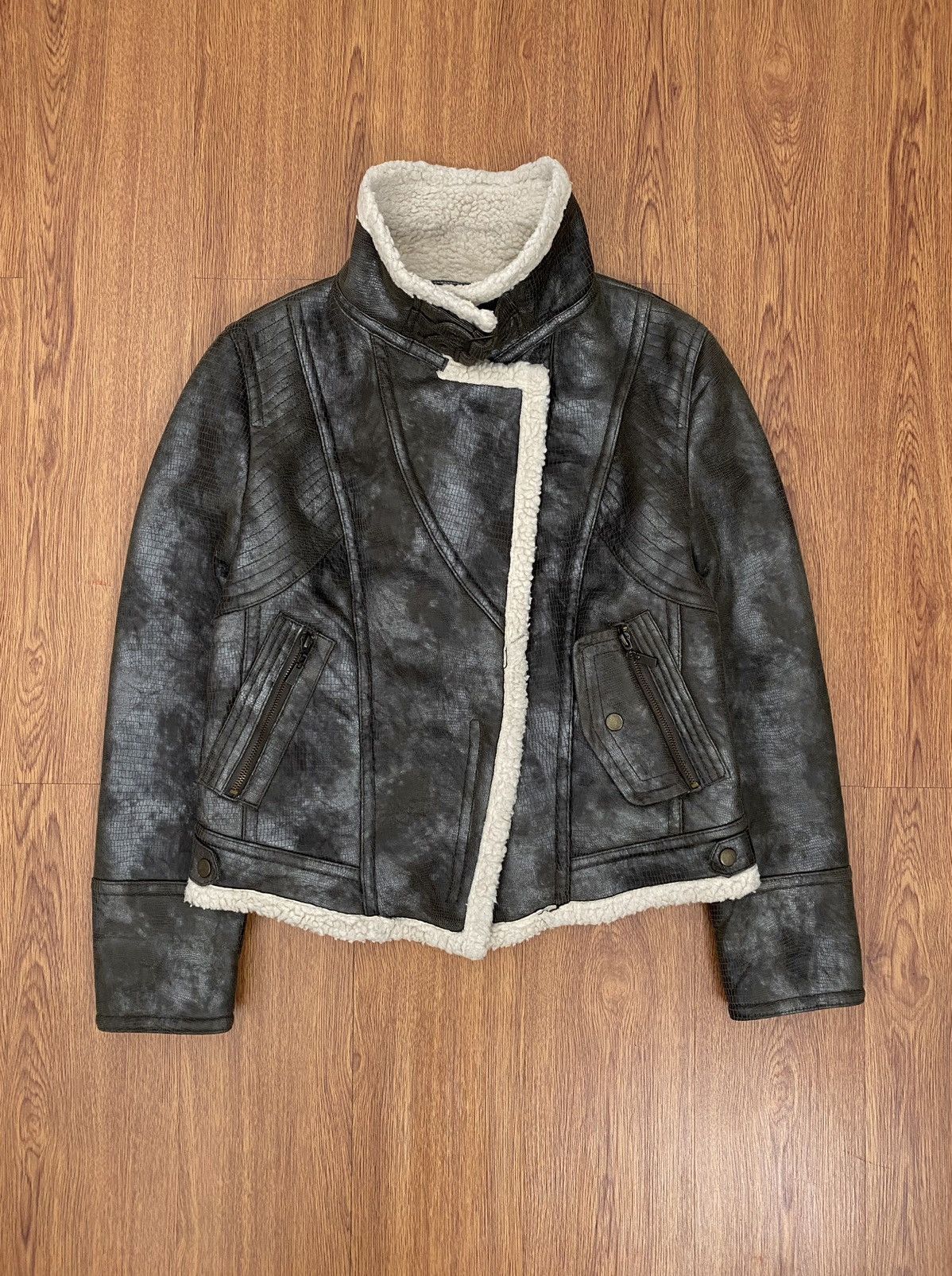 If Six Was Nine × Japanese Brand × Le Grande Bleu (L.G.B.) Valencia texture leather jacket Size US M / EU 48-50 / 2 - 3 Thumbnail