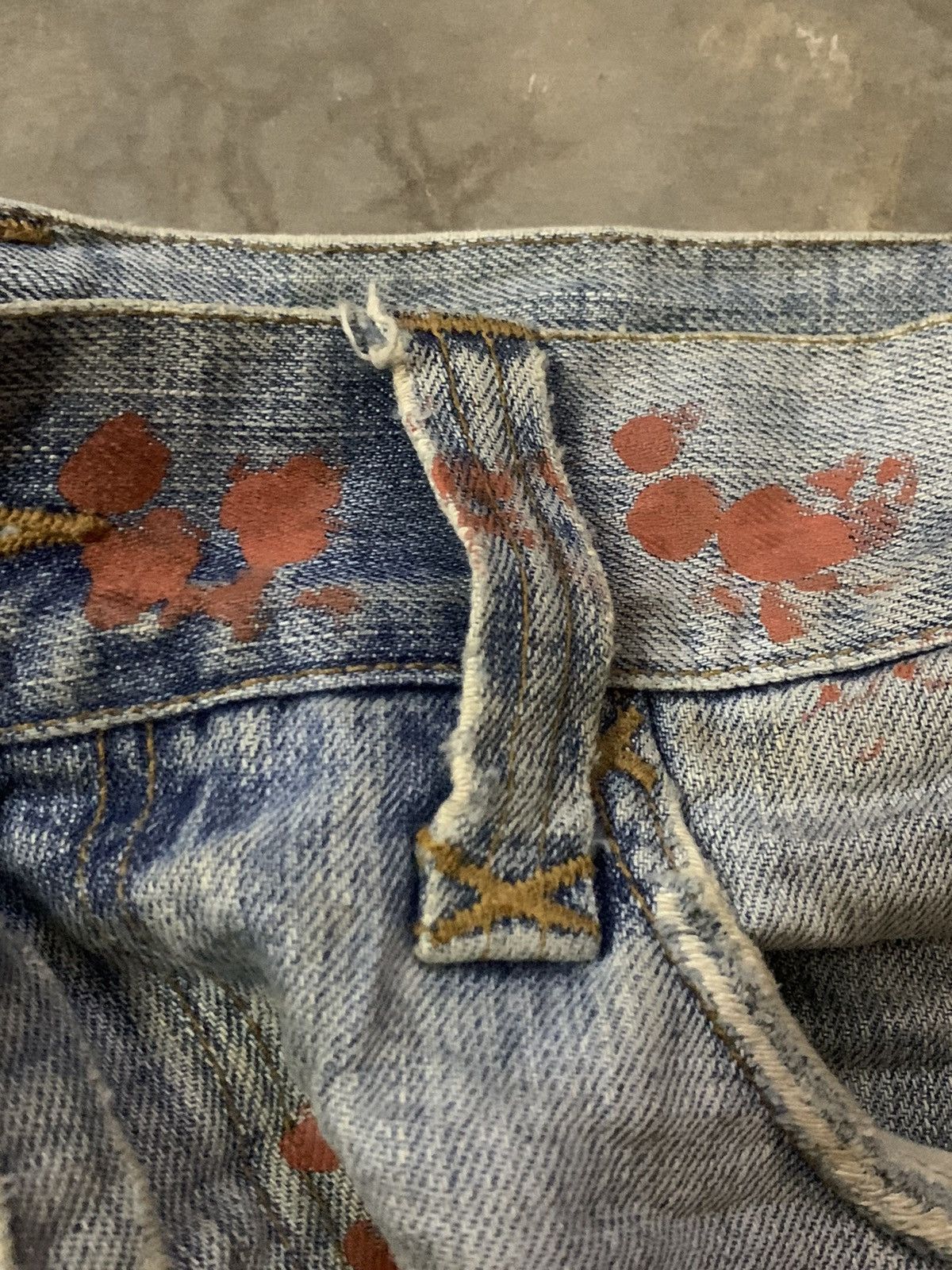 Dolce & Gabbana Dolce And Gabbana Painted Flare Short Denim Jeans Size US 40 / EU 56 - 8 Thumbnail