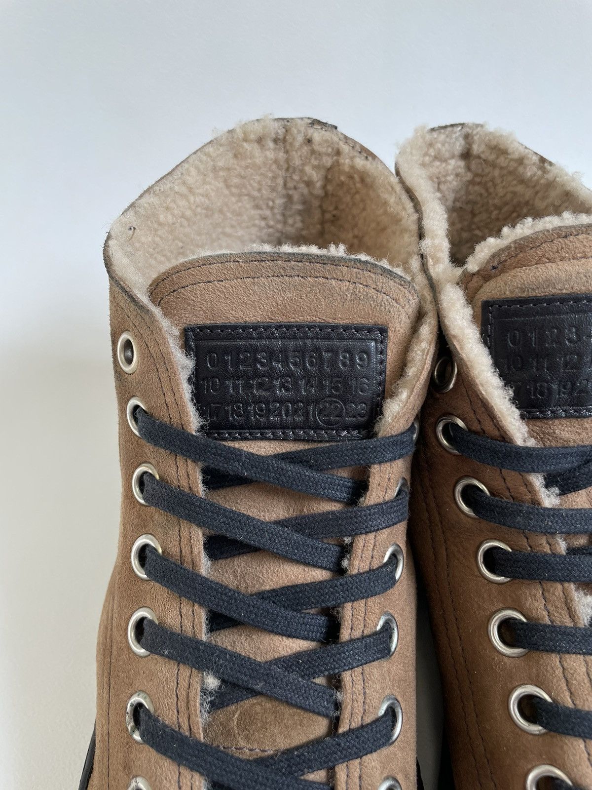 Maison Margiela Brown Shearling ‘All Star’ Sneakers Size US 8 / EU 41 - 8 Thumbnail