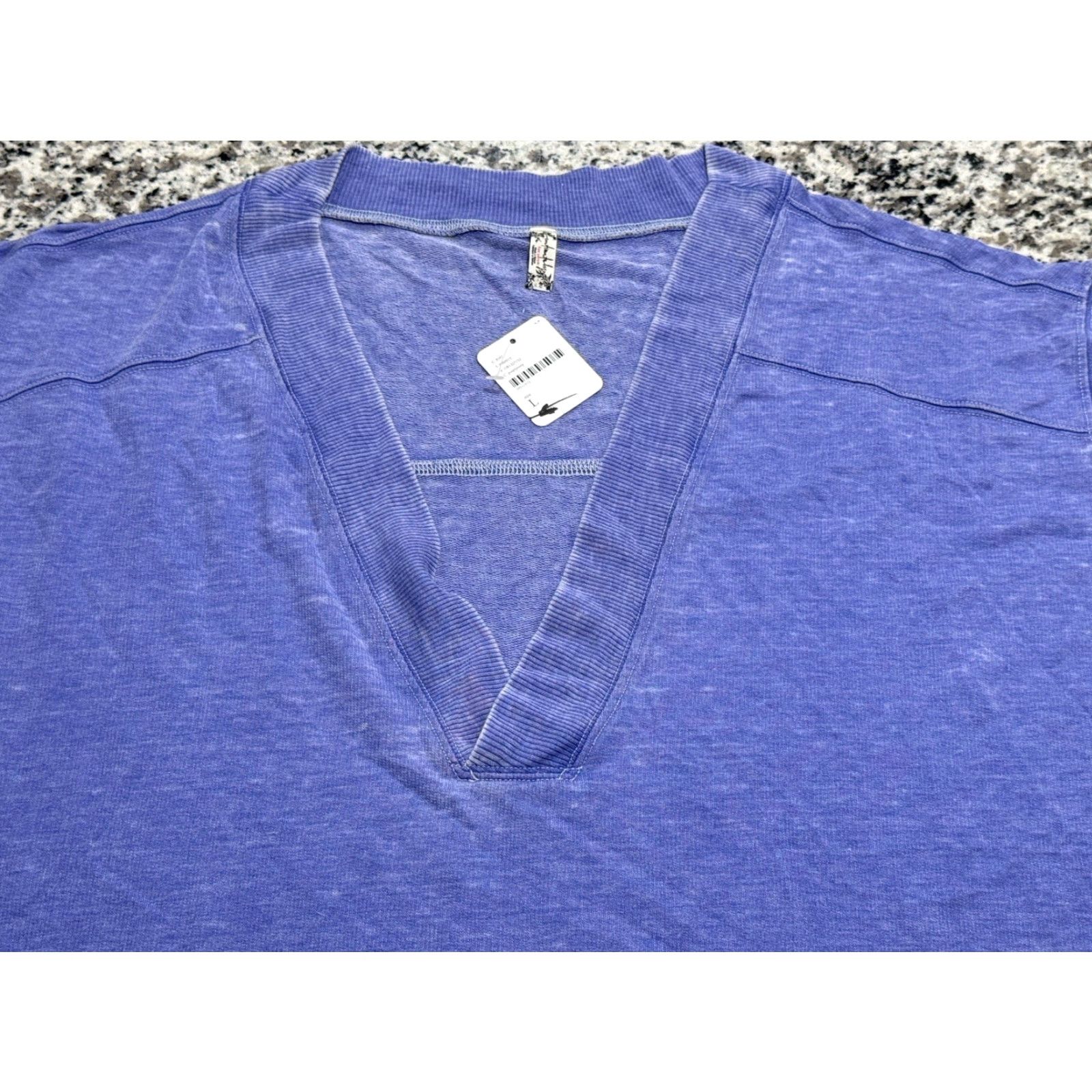 Free People NWT Free People Tunic Shirt Purple V-Neck Long Sleeve Knit Cotton Polyester Womens L Tunic/Casual Sleepwear Cool Girl Size L / US 10 / IT 46 - 5 Thumbnail