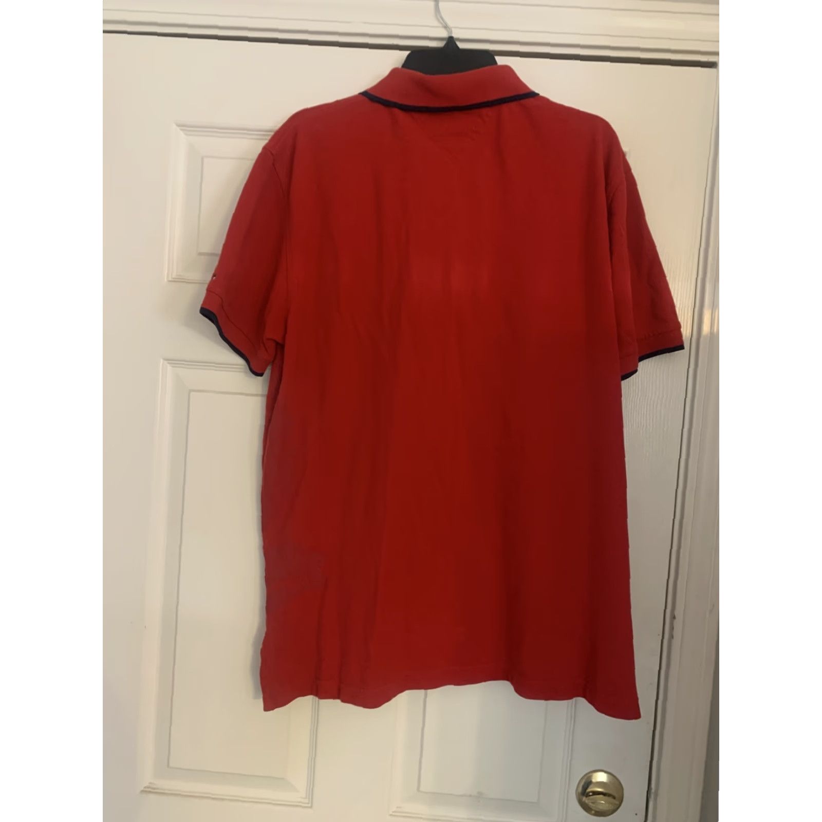Tommy Hilfiger Tommy Hilfiger Mens XL Short Sleeve Polo Shirt Red Solid Size US XL / EU 56 / 4 - 5 Thumbnail