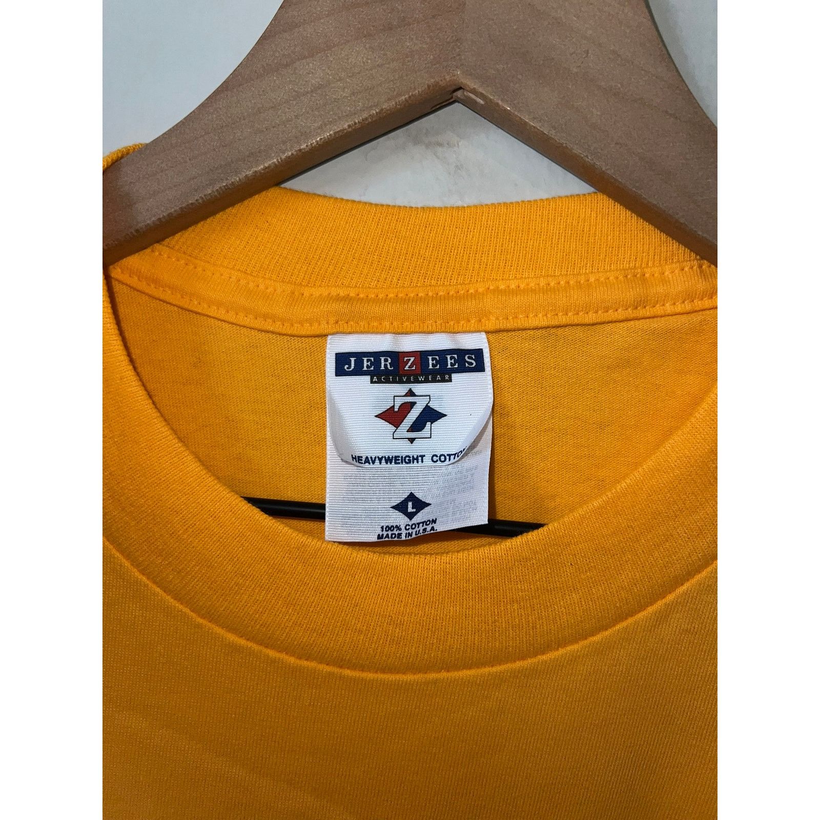 Jerzees 90s MT Montana Glitzy Mountain Orange Shirt VTG 1990s Large Size US L / EU 52-54 / 3 - 5 Thumbnail