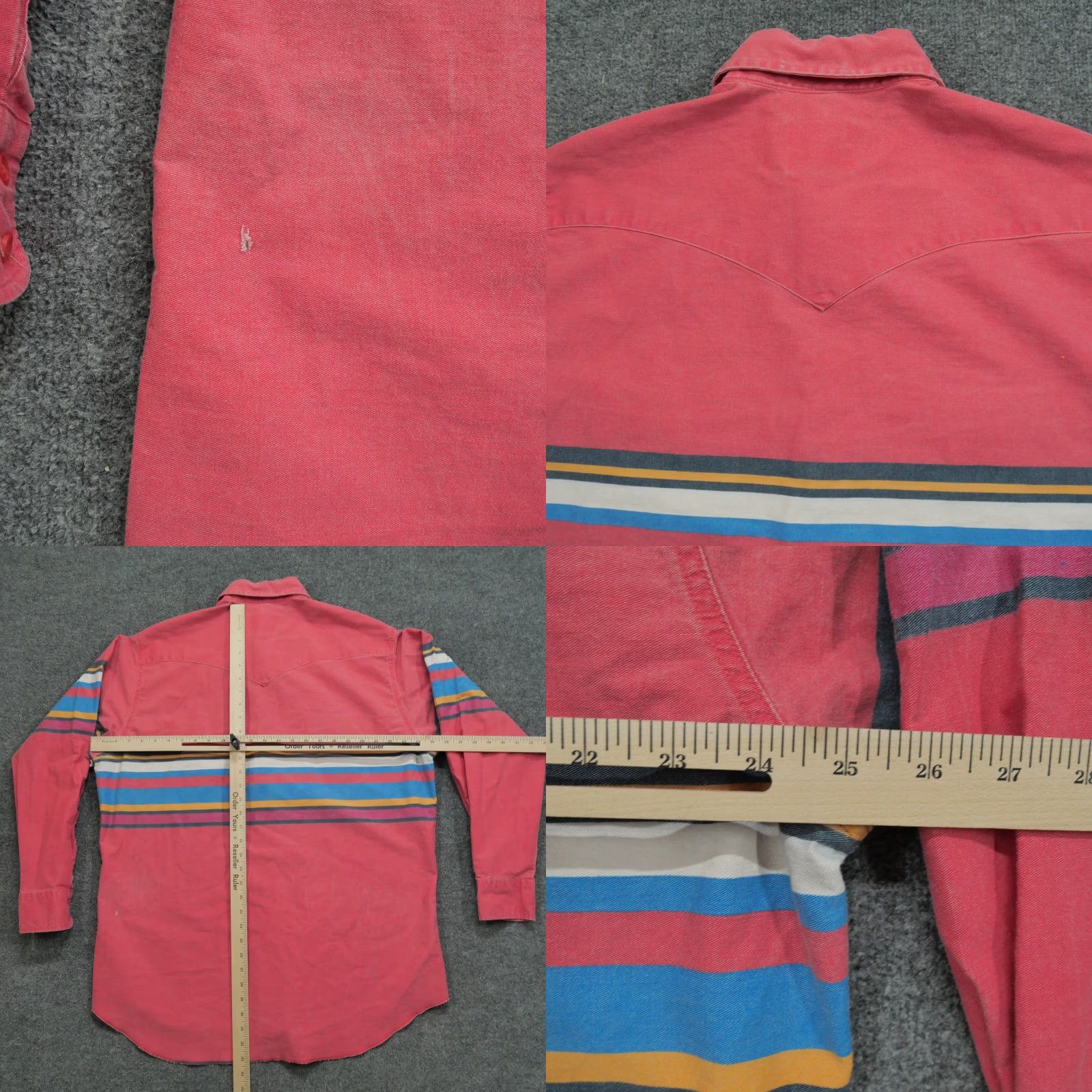 Wrangler VINTAGE Wrangler Shirt Mens 2XL Pink Striped Button Up 90s Western Canvas Long Sleeve Pocketed Size US XXL / EU 58 / 5 - 8 Thumbnail