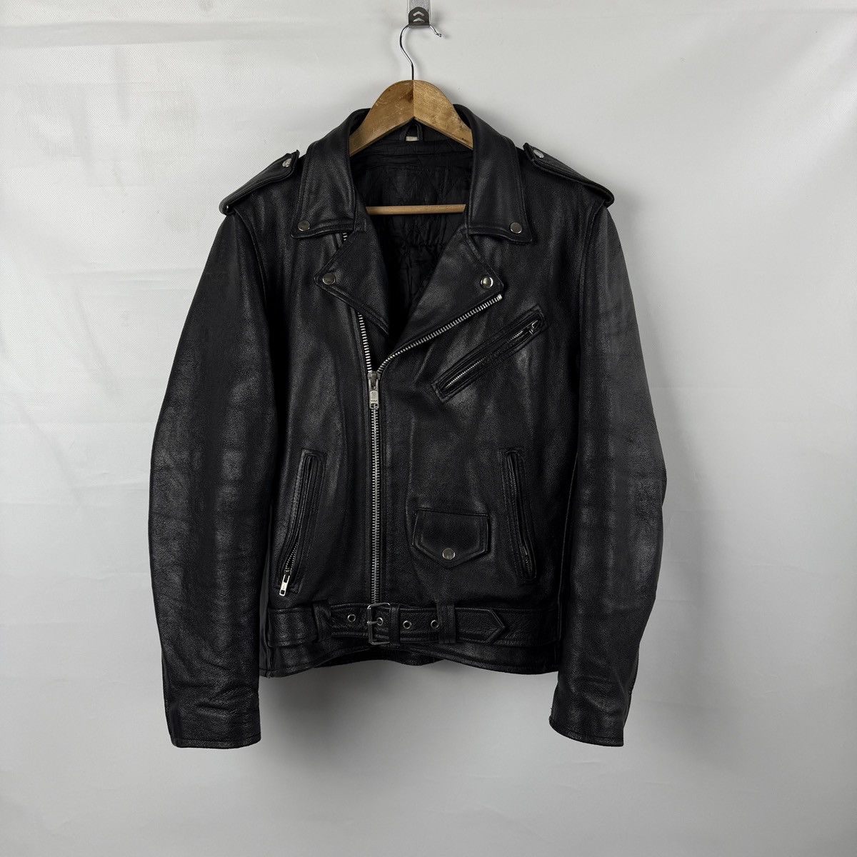 Band Tees × Vintage Vintage Leather Biker Jacket With 2002 Burzum Patch Size M? Size US M / EU 48-50 / 2 - 2 Thumbnail