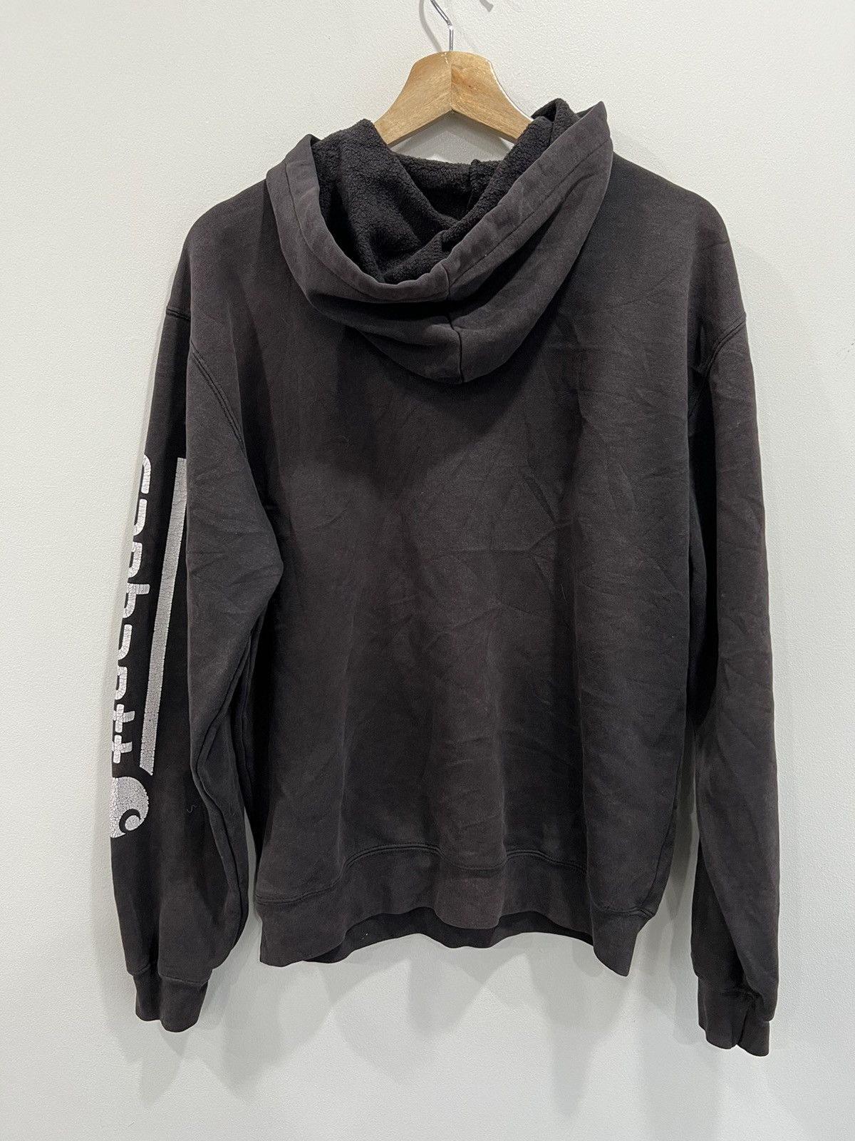 Vintage Vintage Carhartt Hoodie Sweater sleeve spellout thrashed Size US M / EU 48-50 / 2 - 2 Thumbnail