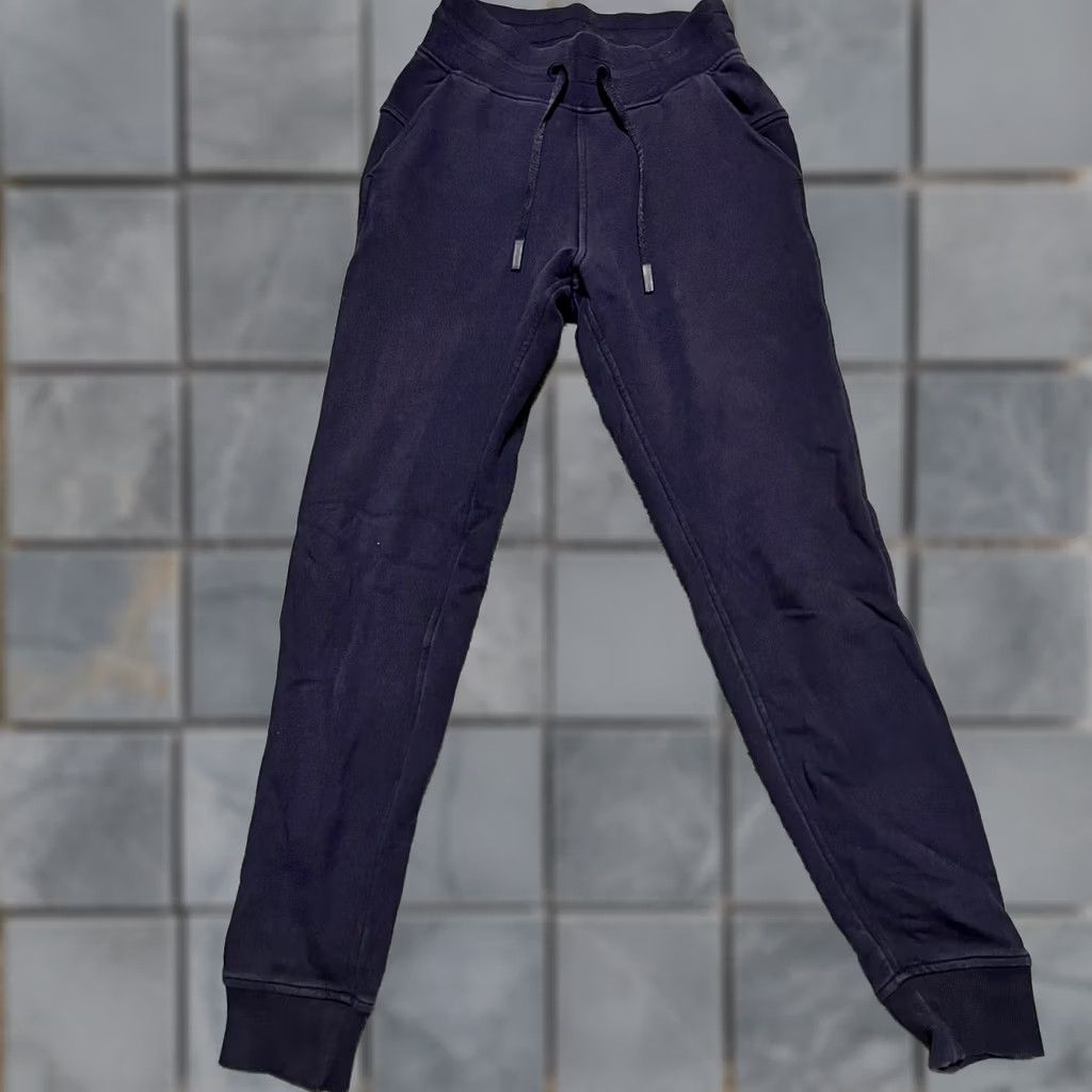 Lululemon Lululemon Warm Down Jogger Pants Womens 2 7/8 Blue Cotton Terry Sweatpants Size 26" / US 2 / IT 38 - 1 Thumbnail