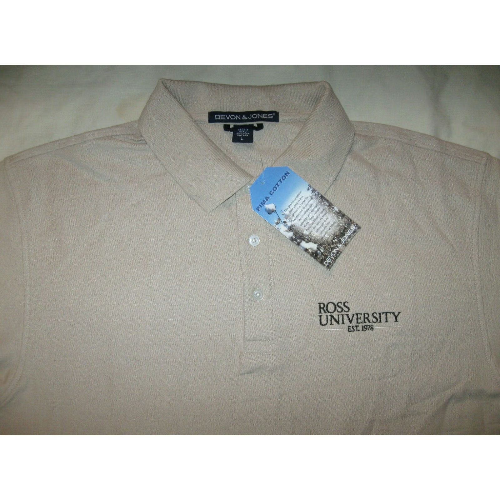 Vintage Ross University School of Medicine Polo Shirt New W/Tags Mens Large RUSM Size US L / EU 52-54 / 3 - 2 Thumbnail