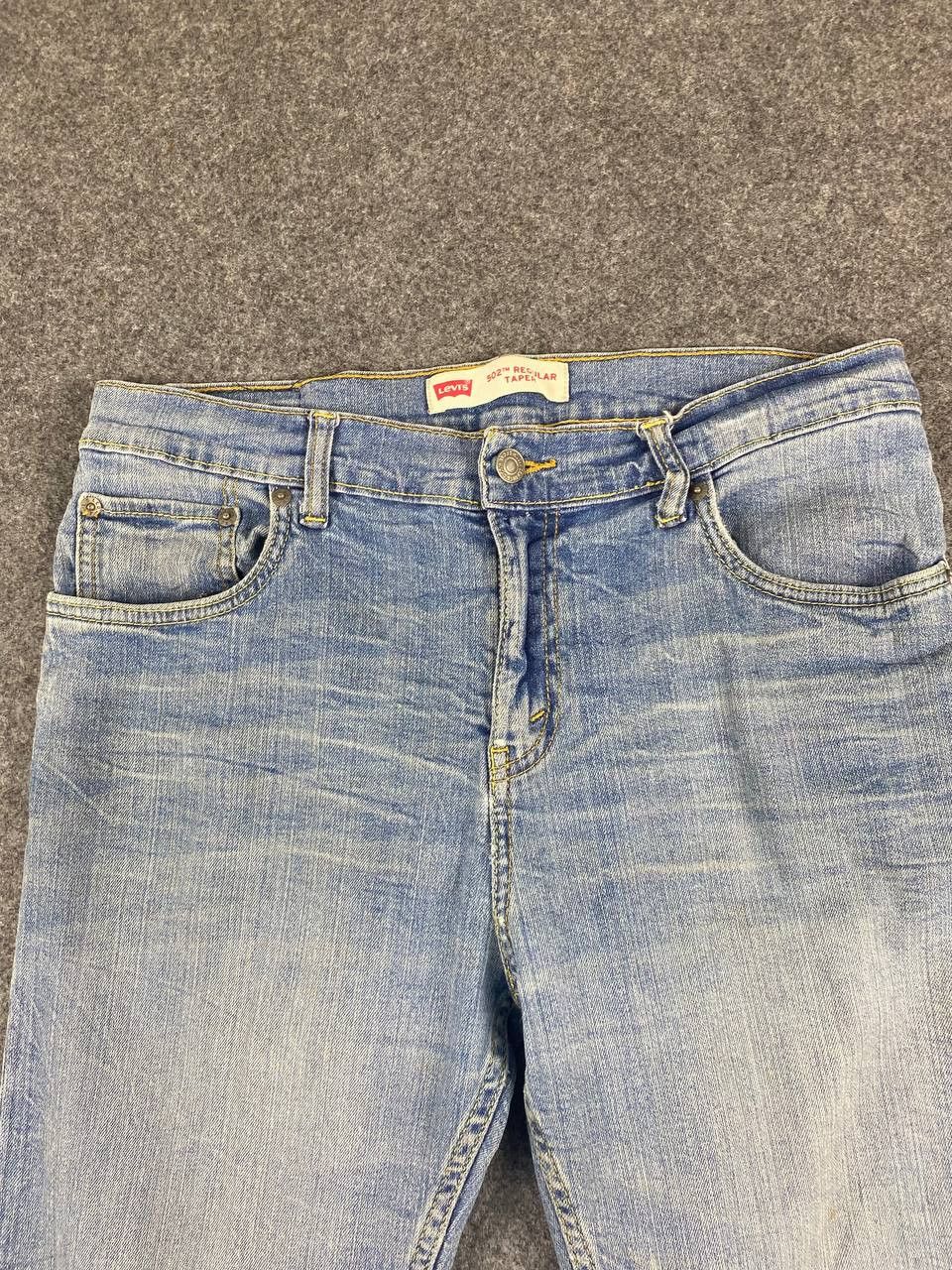 Levi's levis 502 regular taper denim nice design Size US 33 - 9 Thumbnail