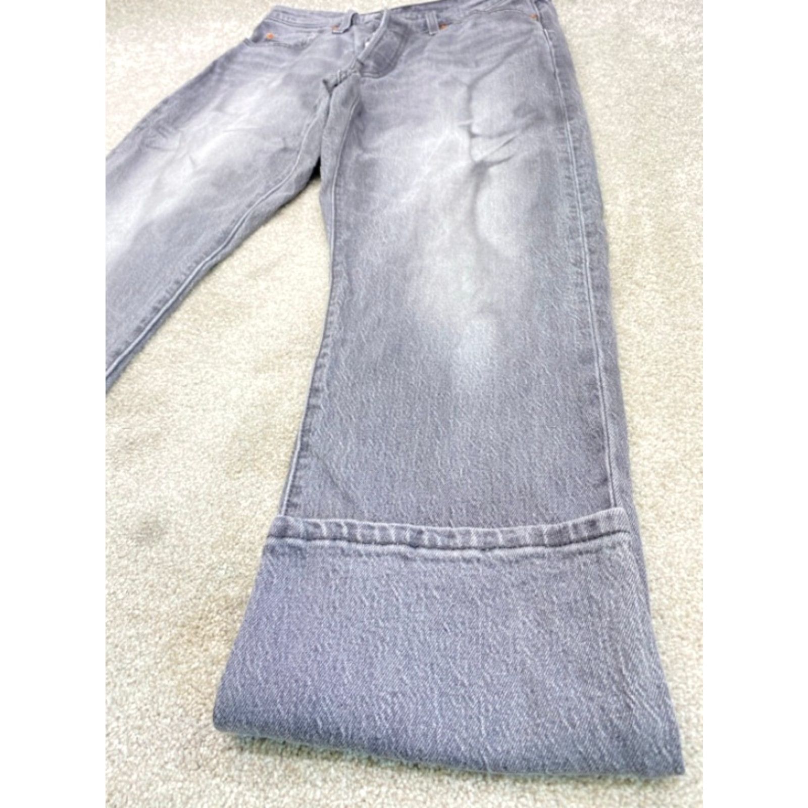 Levi's Levi's 501 Jeans Mens 29x30 Gray Denim Button Fly Straight Levi's 501 Series Regular Cotton 5-Pocket Mens Jeans Size US 29 - 3 Thumbnail