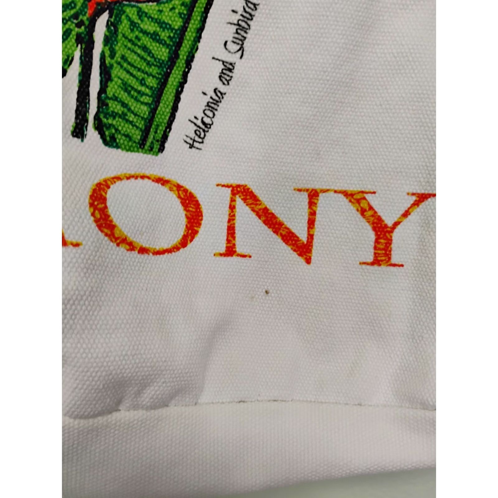 Harmony Harmony Singapore Botanical Garden Tote Bag Medium Canvas Zippered Lined Beige Women Size ONE SIZE - 6 Thumbnail