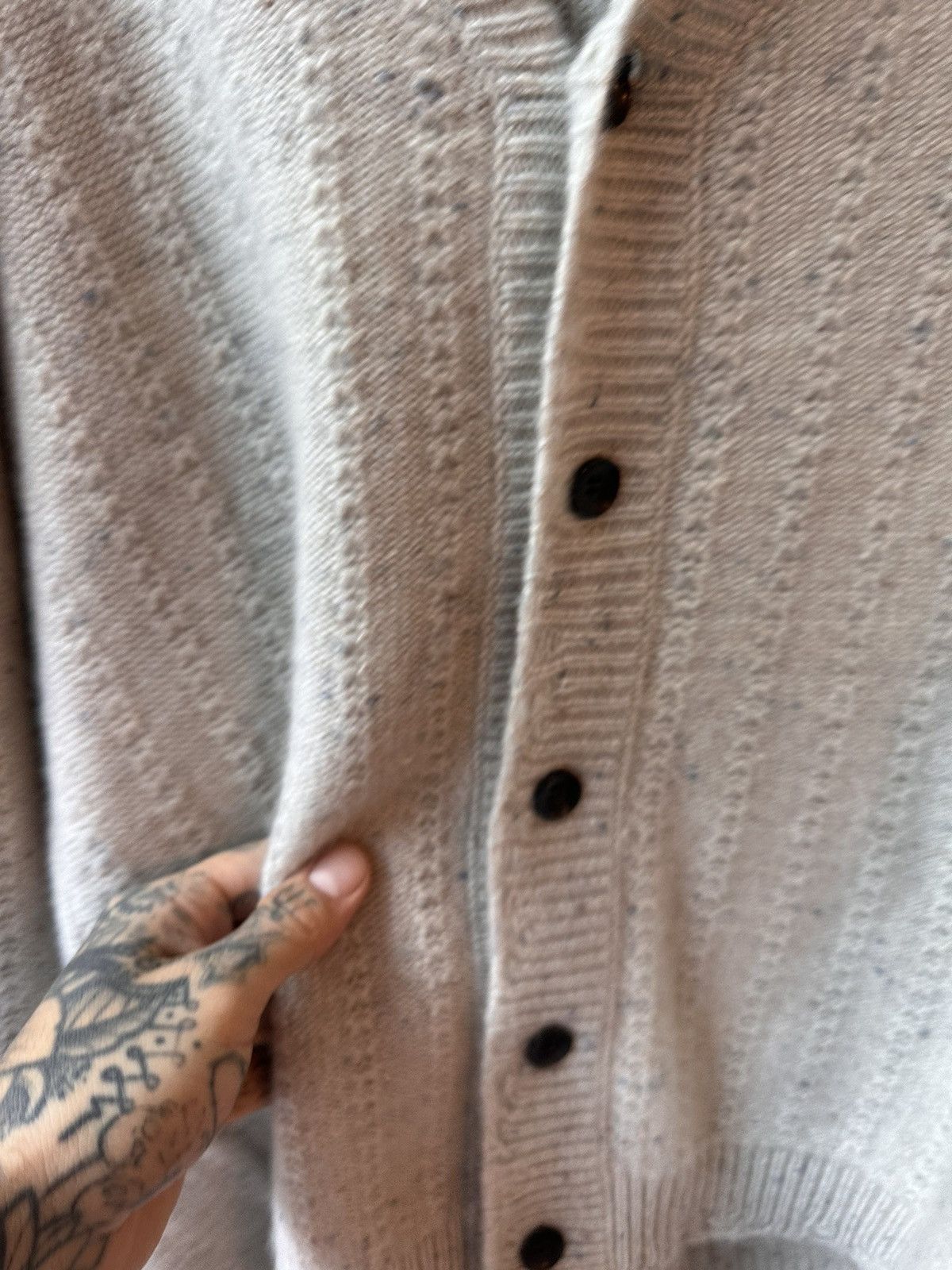 Enfants Riches Deprimes × Loro Piana ERD X LORO PIANNA CHAIN KNIT CASHMERE SWEATER JACKET Size US L / EU 52-54 / 3 - 8 Thumbnail