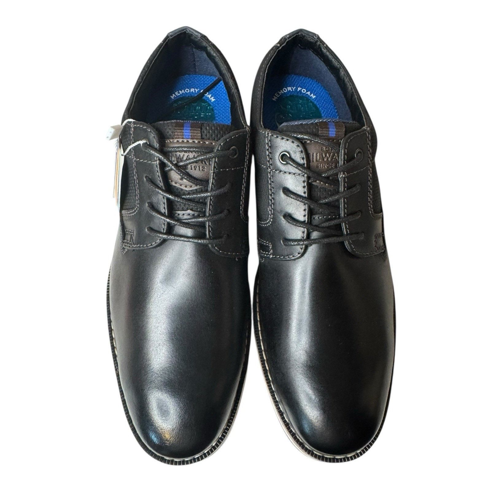 Nunn Bush Nunn Bush NEW Circuit Black Plain Toe Oxford Leather Shoes Size US 7 / EU 40 - 2 Thumbnail
