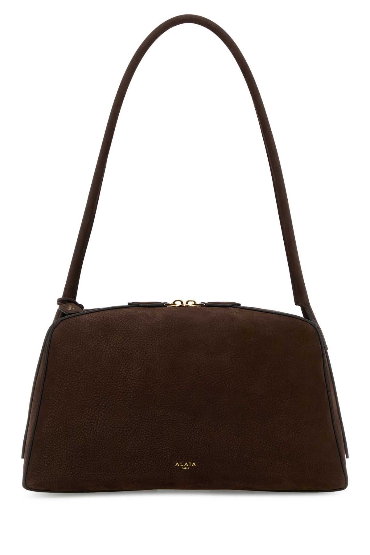 Alaia Brown Leather Fonce Shoulder Bag Size ONE SIZE - 1 Thumbnail