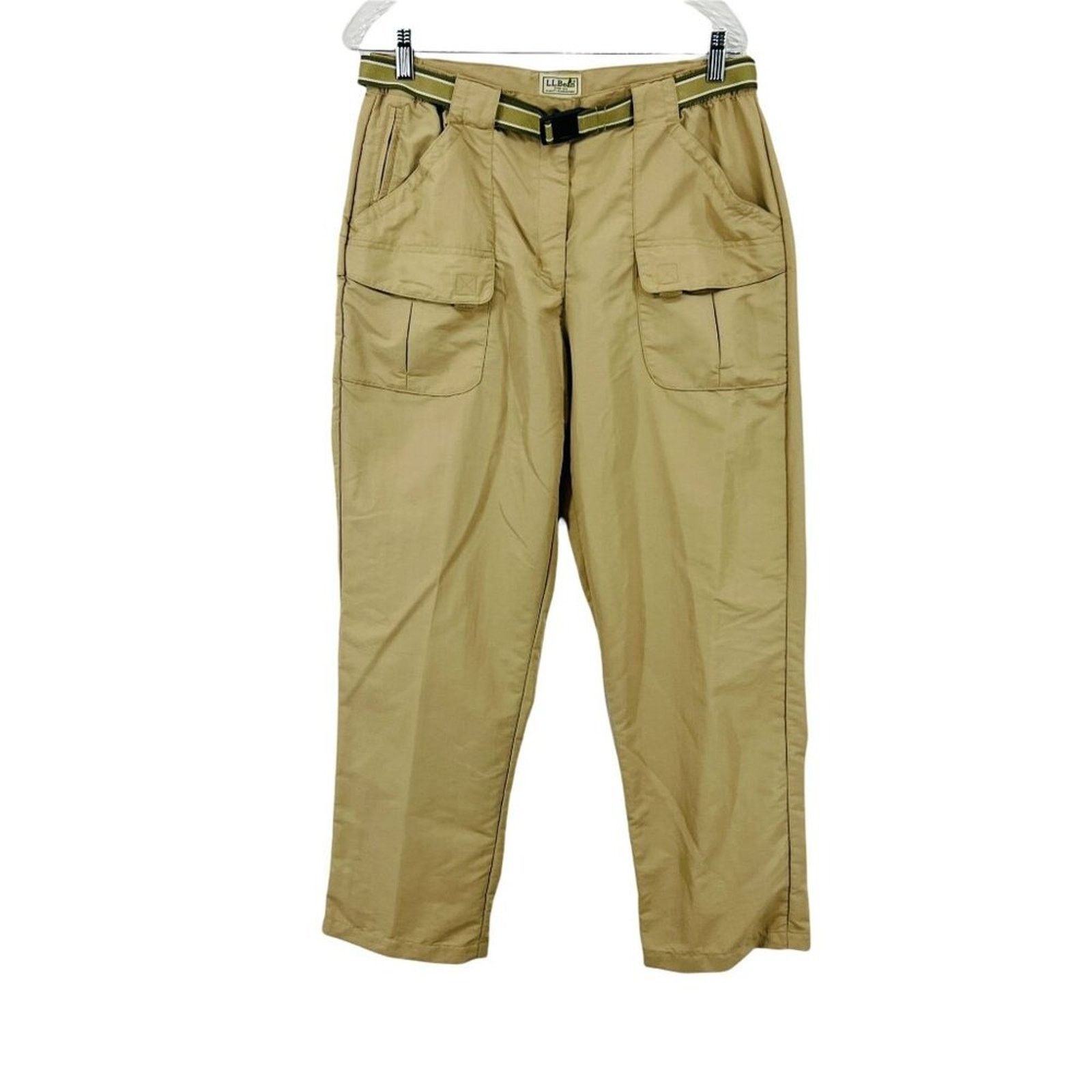 L.L. Bean LL Bean Nylon Dark Khaki Belted Pants Mens Size Medium Size US 32 / EU 48 - 1 Thumbnail