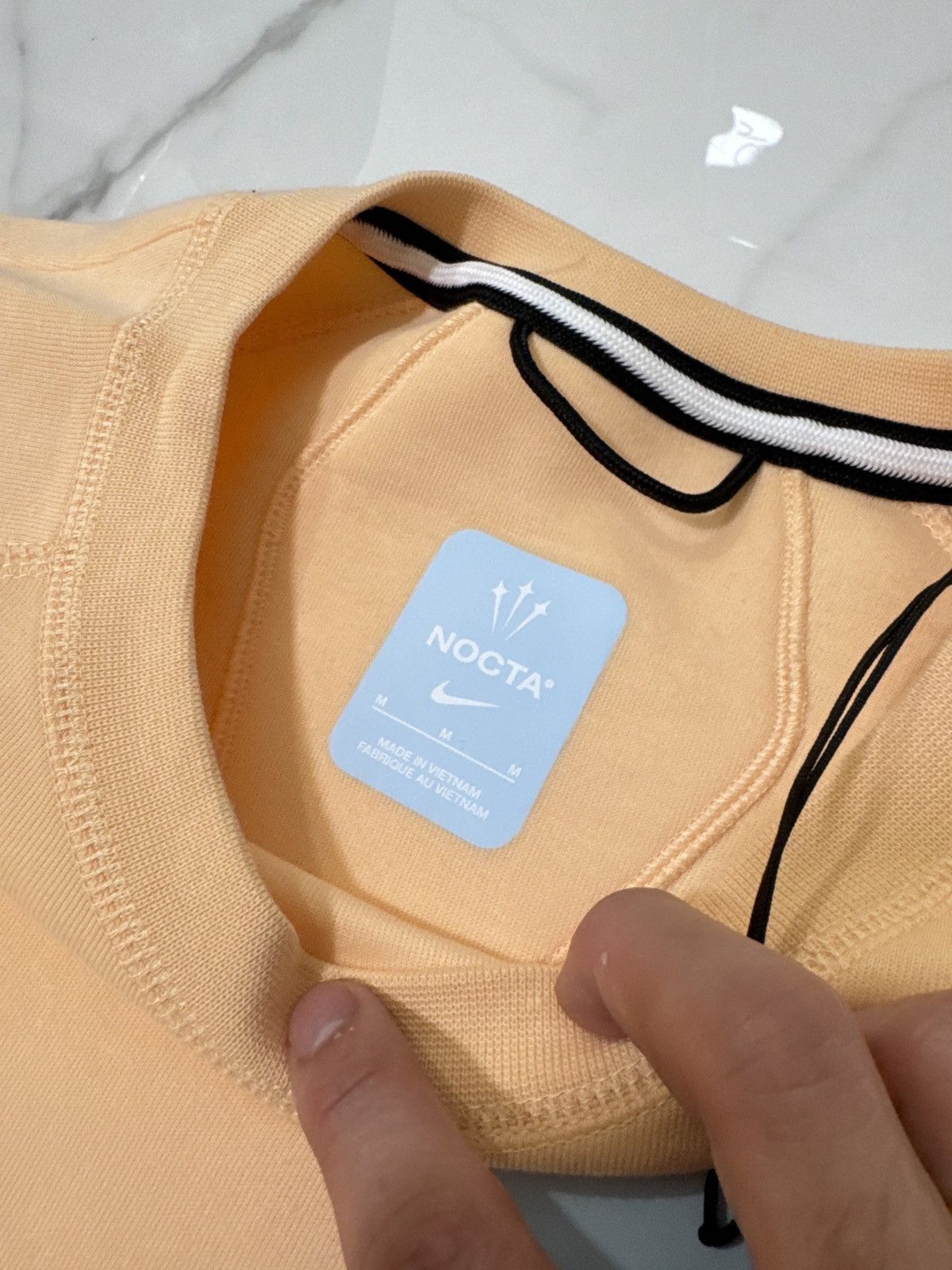 Drake × NOCTA Nocta Tech Fleece Crewneck Peach NOCTA EXCLUSIVE Size US M / EU 48-50 / 2 - 4 Thumbnail
