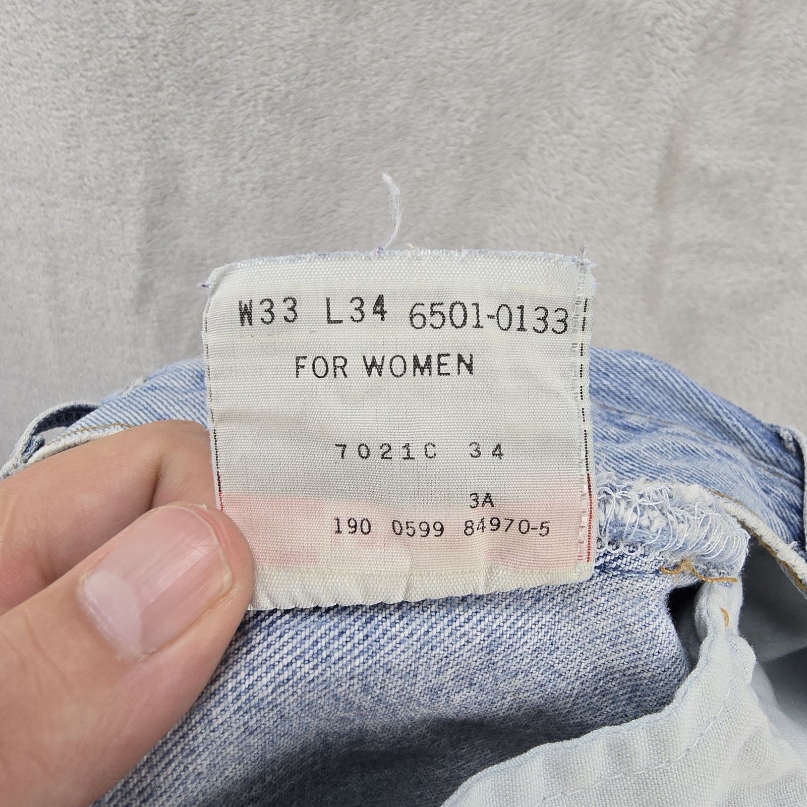 Levi's Vintage Levis 501 Women Jeans 33X34 (Fits 32x32) Blue 90s Size 32" / US 10 / IT 46 - 7 Thumbnail