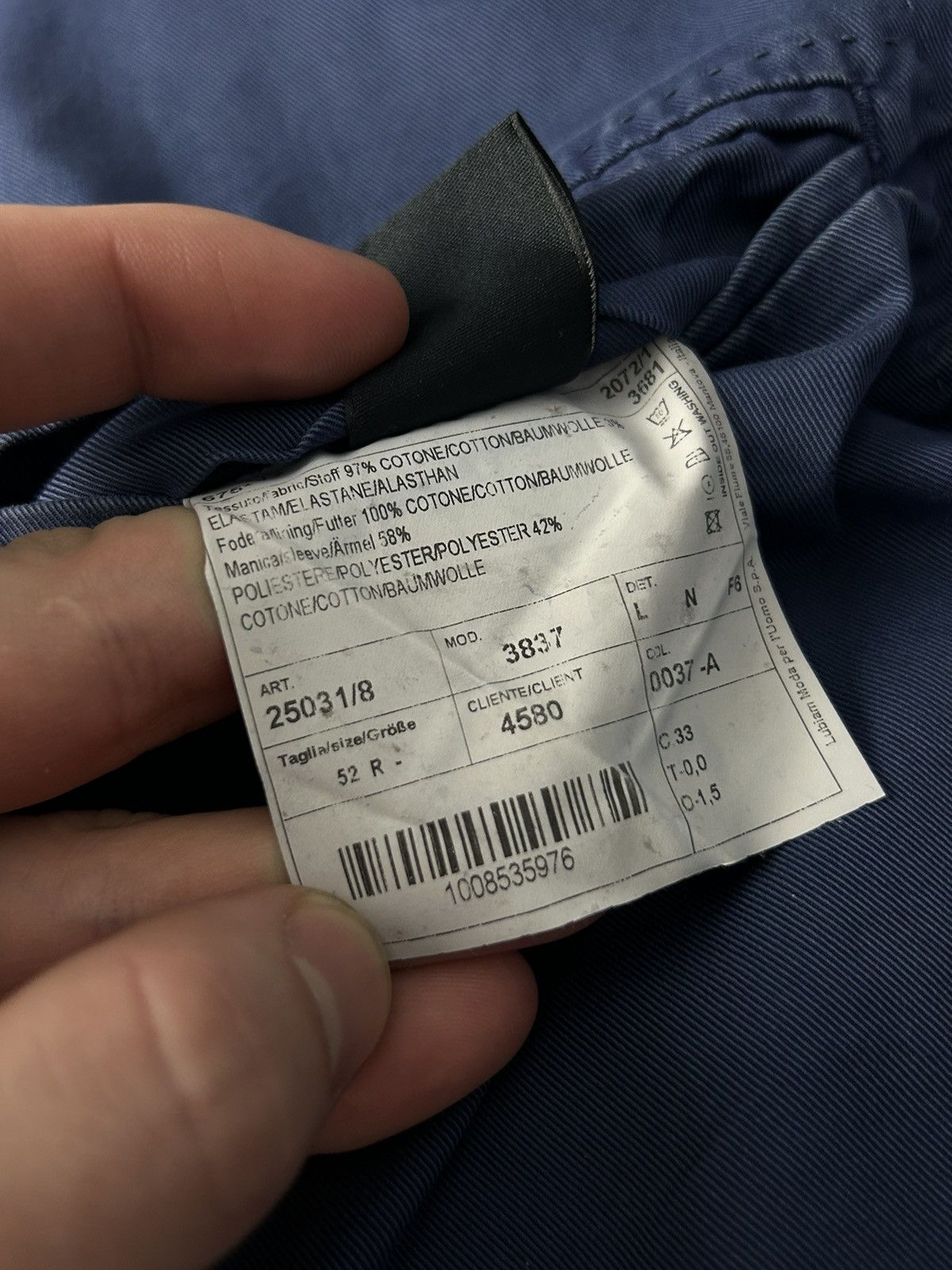 L.B.M. 1911 L.B.M. 1911 Tailored Blue Blazer 52R Italy Mens Cotton Size 52R - 12 Thumbnail