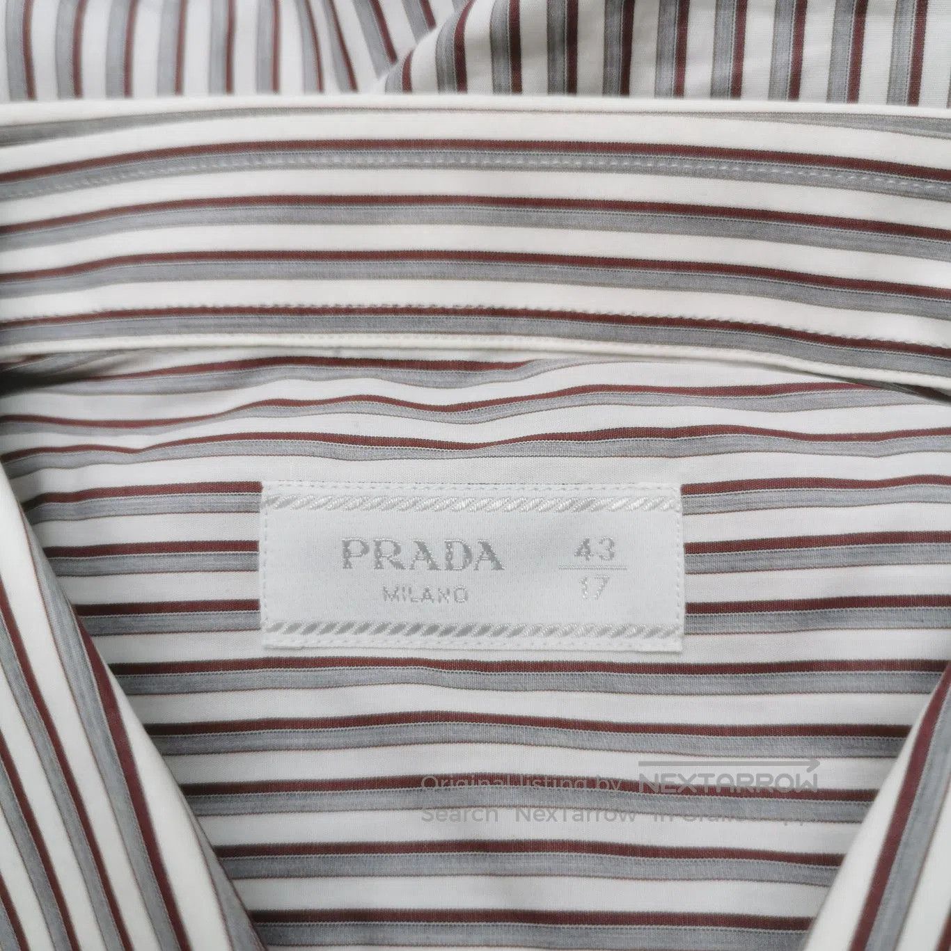 Prada Prada Striped Cotton Shirt for Women . Size L / US 10 / IT 46 - 4 Thumbnail