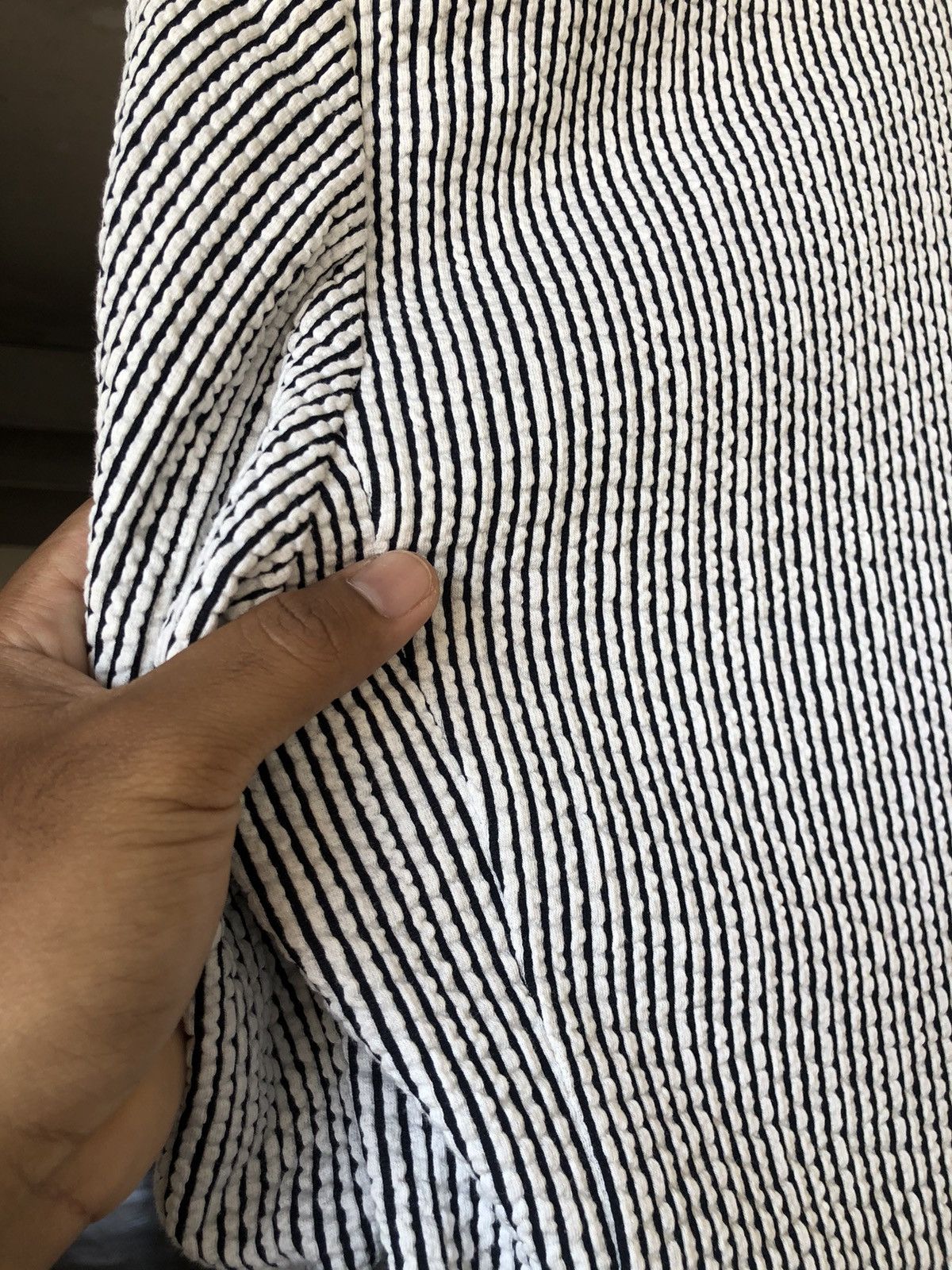 Issey Miyake Tete Homme by Issey Miyake Pleated Strip Blazer Size M / US 6-8 / IT 42-44 - 12 Thumbnail