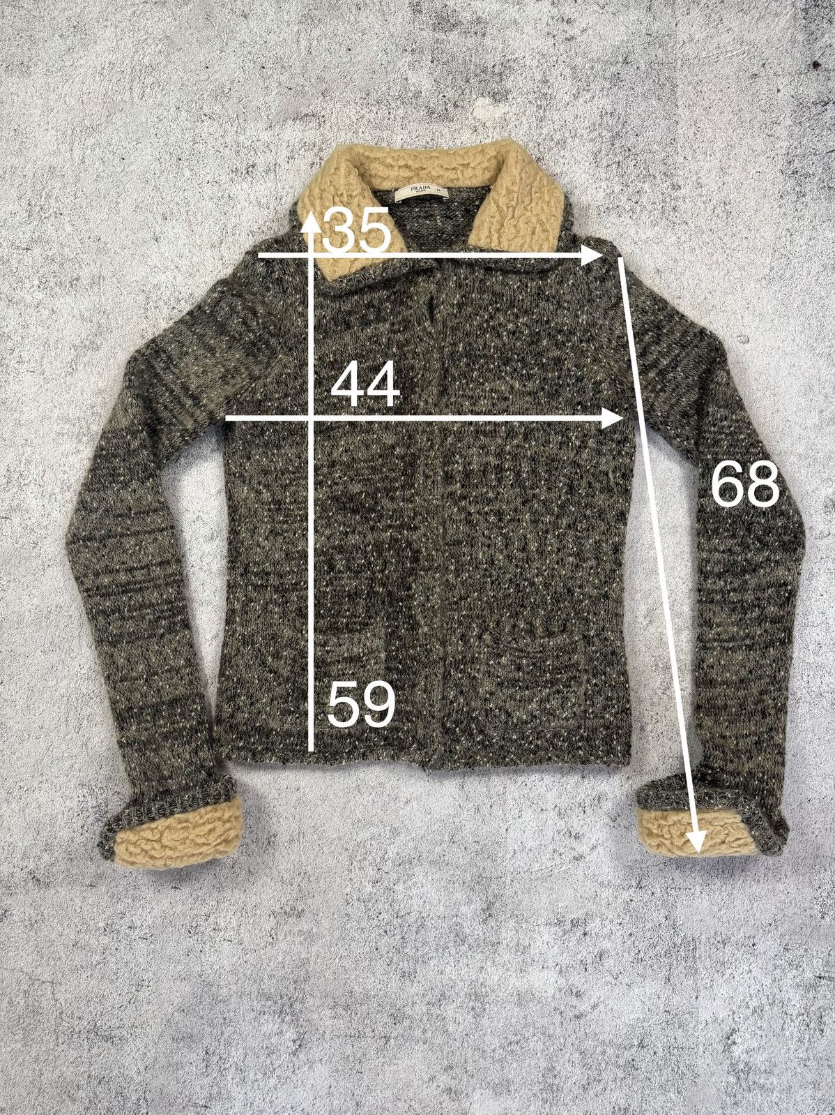 Prada Prada Charcoal Mohair Cardigan with Shearling Trim size 44 Size M / US 6-8 / IT 42-44 - 18 Thumbnail