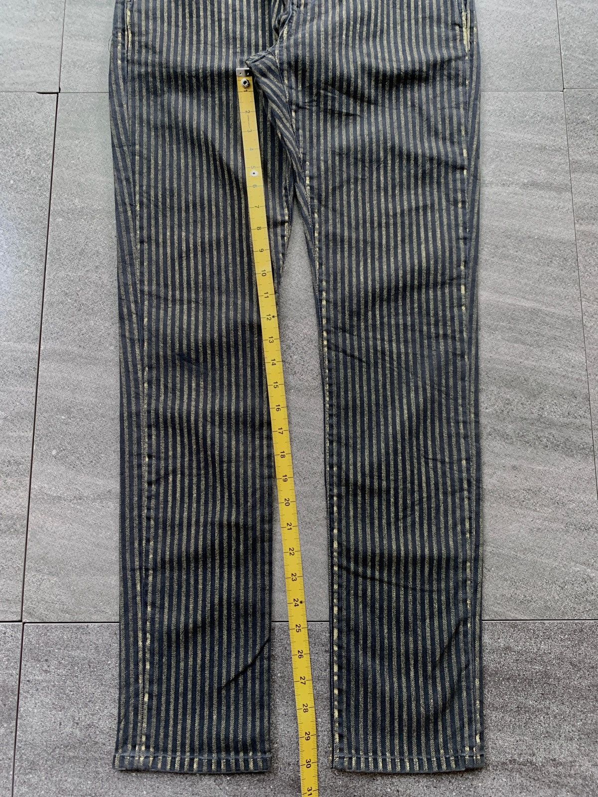 Saint Laurent Paris FREE TAX! Gold Striped Skinny Denim Jeans Size US 32 / EU 48 - 15 Thumbnail