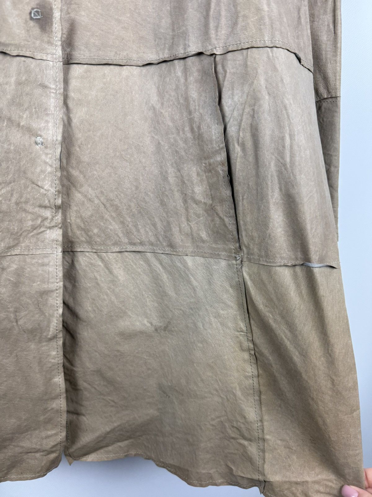 Annette Gortz Gortz Avant-Garde Lamb Leather Unlined Trench Coat Jacket Size S / US 4 / IT 40 - 12 Thumbnail