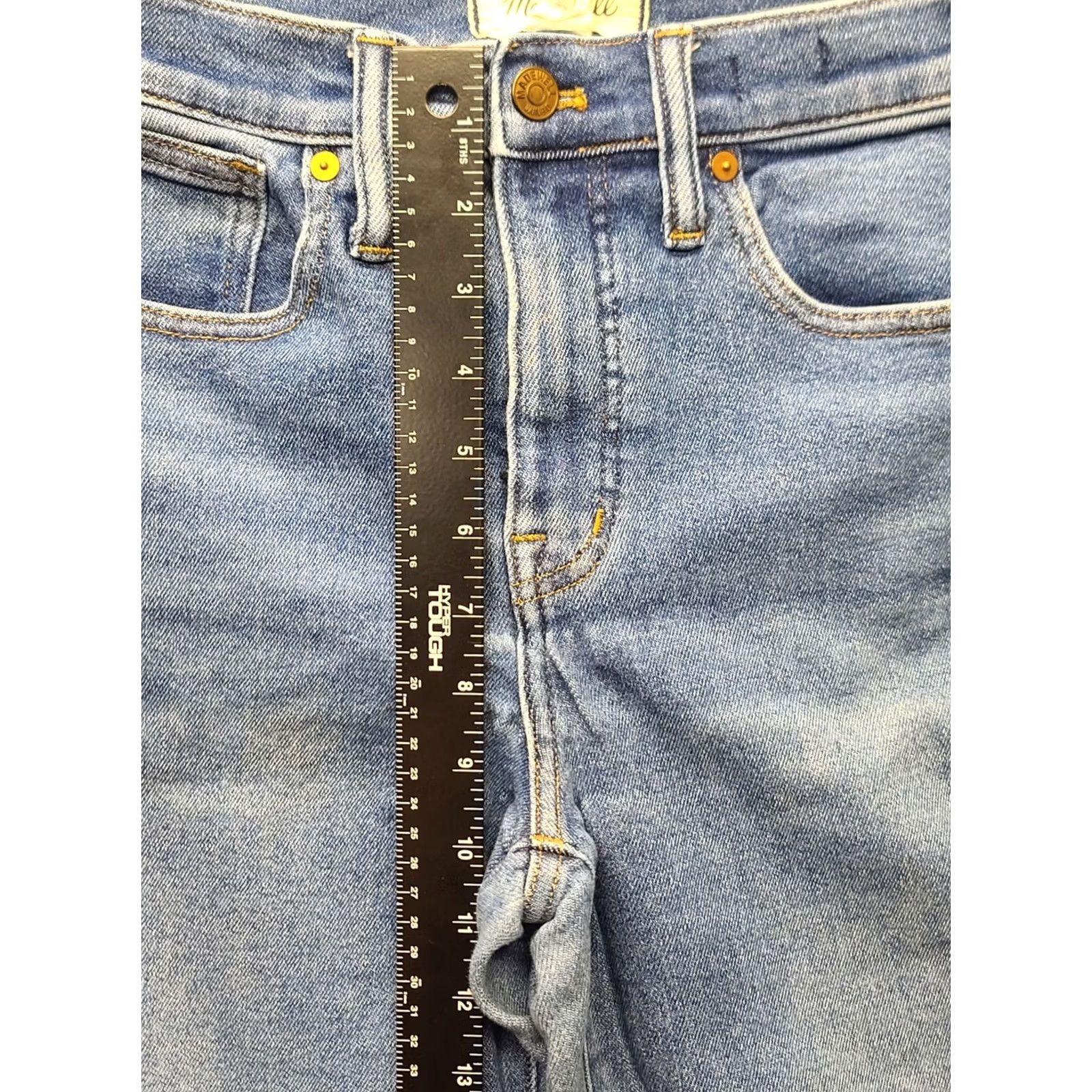 Madewell Madewell Jeans Women’s Size 24x26 Mid Rise Stovepipe Distressed Stretch Denim 5-Pocket City Preppy Buttons Zipper Womens Size 42" / US 20 - 7 Thumbnail