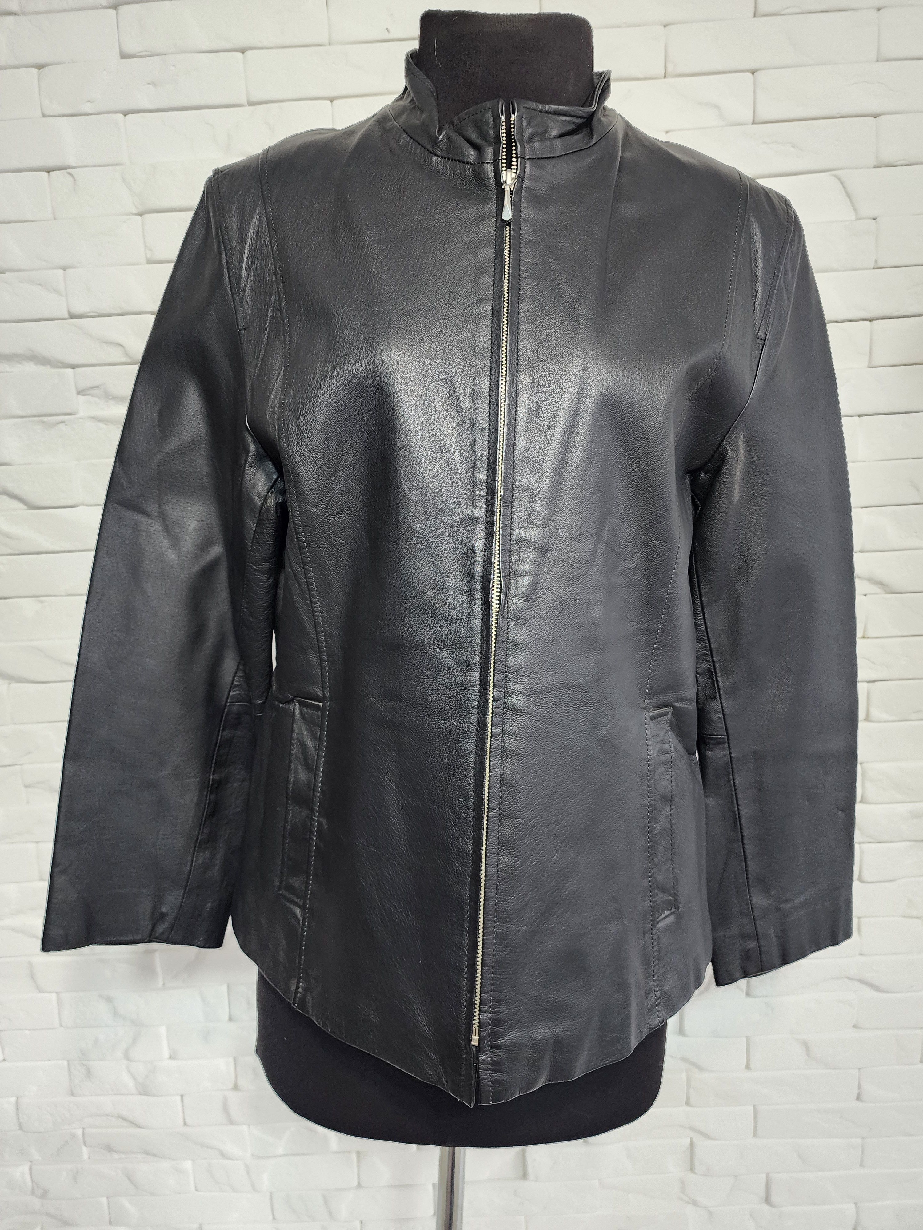 Other Black Leather Women's Jacket: Size L / US 10 / IT 46 - 1 Thumbnail