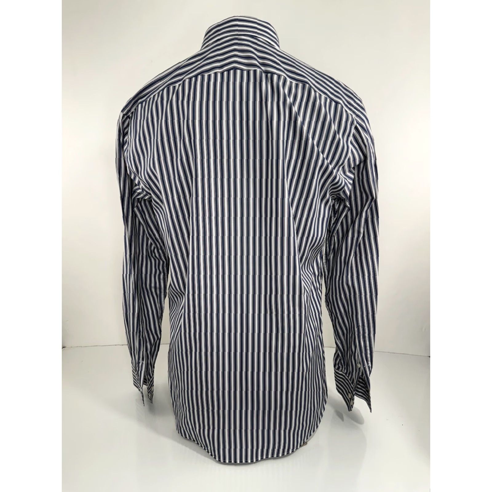Suitsupply SUIT SUPPLY Striped Dress Shirt 42 Blue White Brown Cotton EXCELLENT Mens Shirts 42" Regular XS? Size US XL / EU 56 / 4 - 4 Thumbnail