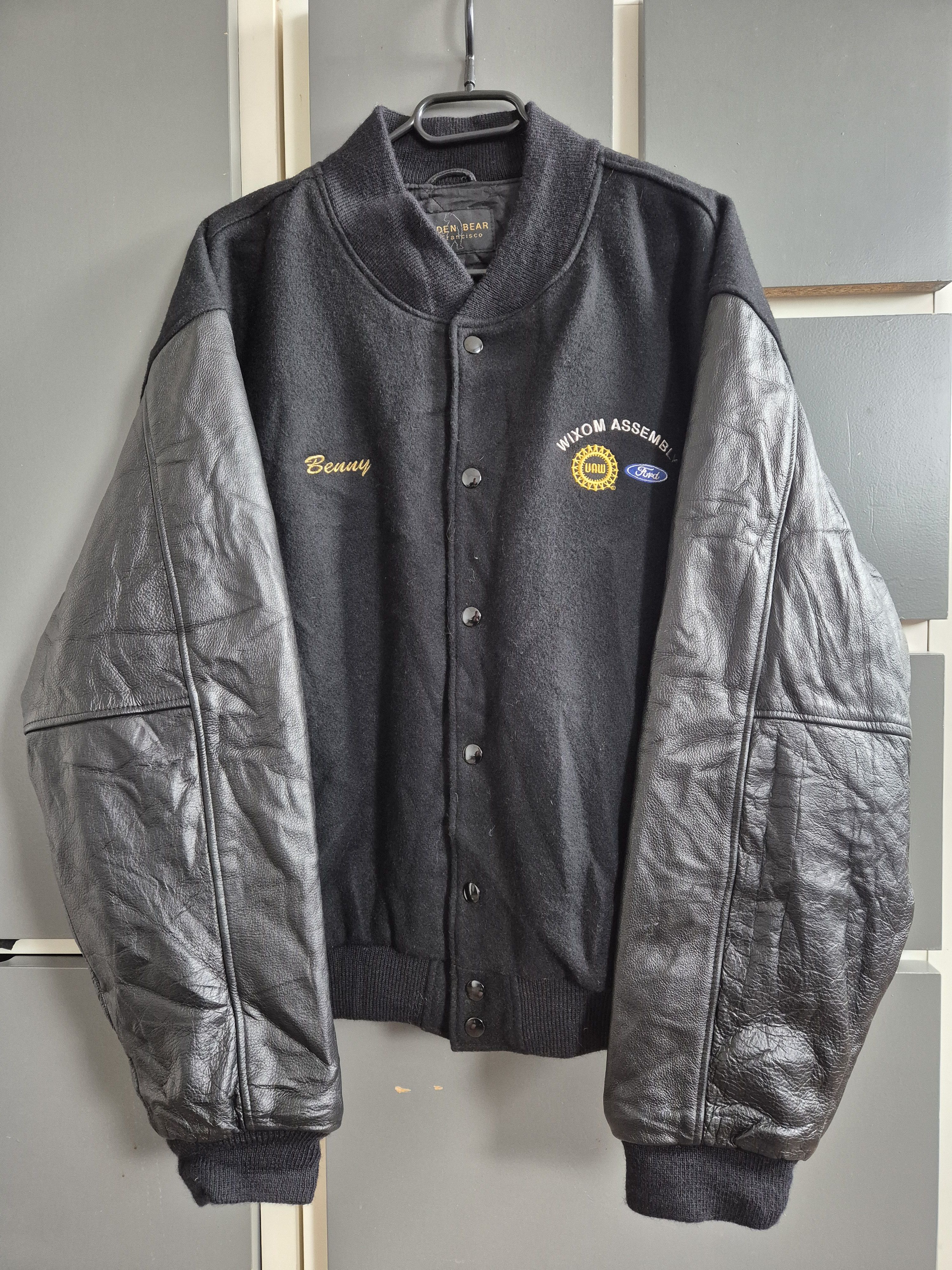 Golden Bear Rare Lincoln Ford jacket wool, leather Size US L / EU 52-54 / 3 - 3 Thumbnail