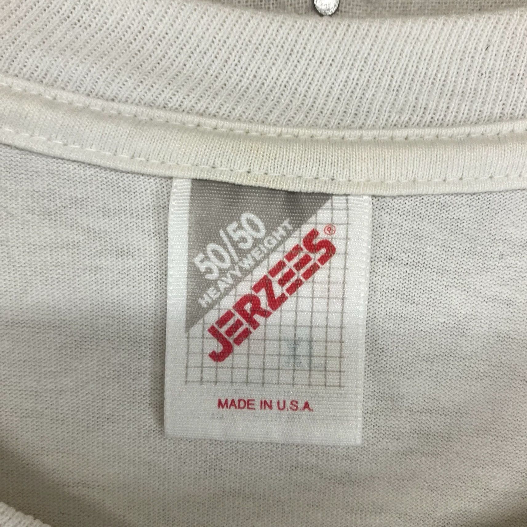 Jerzees VINTAGE Jerzees White T-Shirt Hallmark 80s 90s Funny Quote Dad Crew Neck Short Sleeve XL Men Reds? Size US XL / EU 56 / 4 - 4 Thumbnail