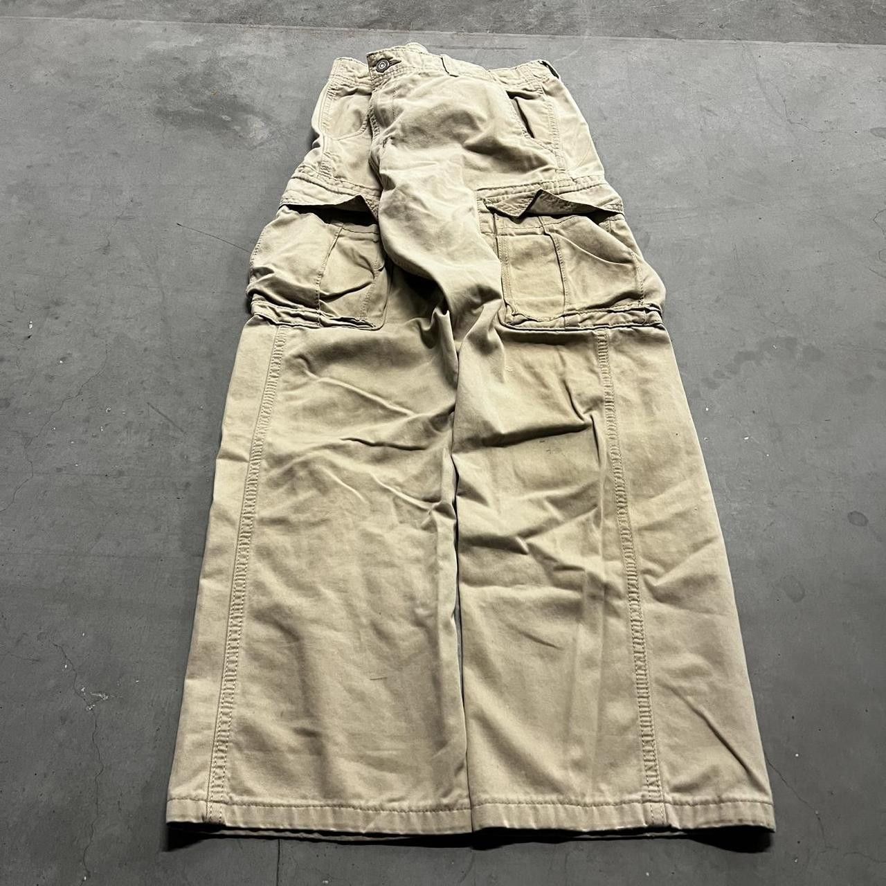 Japanese Brand × Vintage Vintage Y2K/2000s Baggy Khaki Cargo Pants! Size US 34 / EU 50 - 3 Thumbnail
