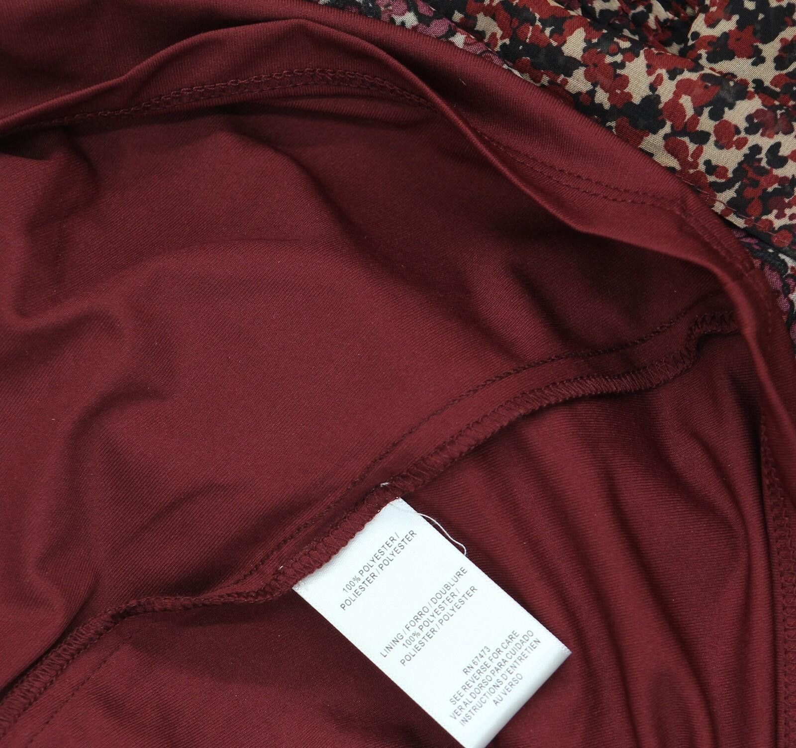 Ann Taylor Nwt Taylor Petite Chiffon Dress 3109p Crimson Red Multi 4p Size S / US 4 / IT 40 - 5 Thumbnail