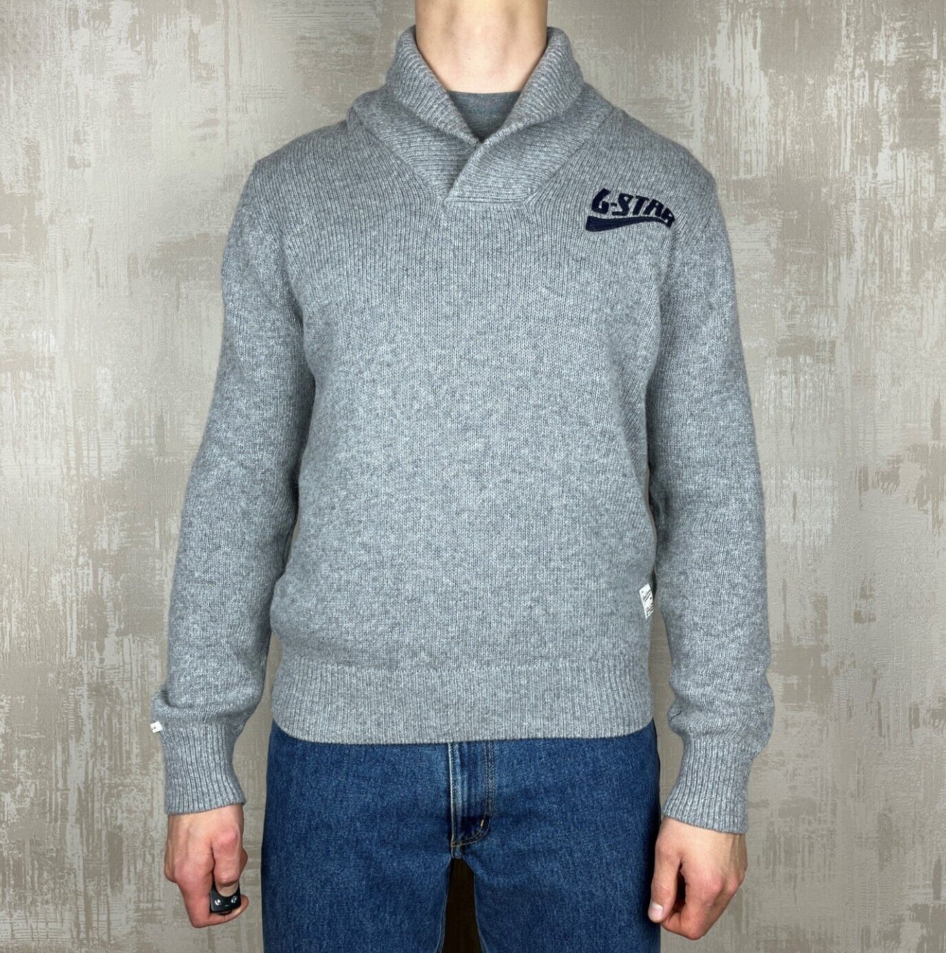 G-Star RAW Pippen Shawl Collar Knit L/S Sweater Wool Blend